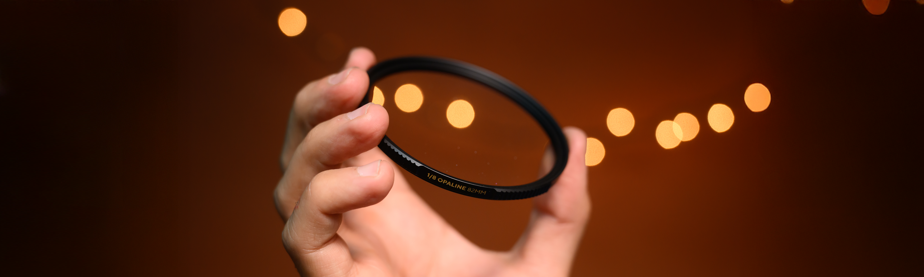 Opaline Diffusion Filter installed on professional camera rig, showing signature brass ErgoGrip frame and matte box compatibility.