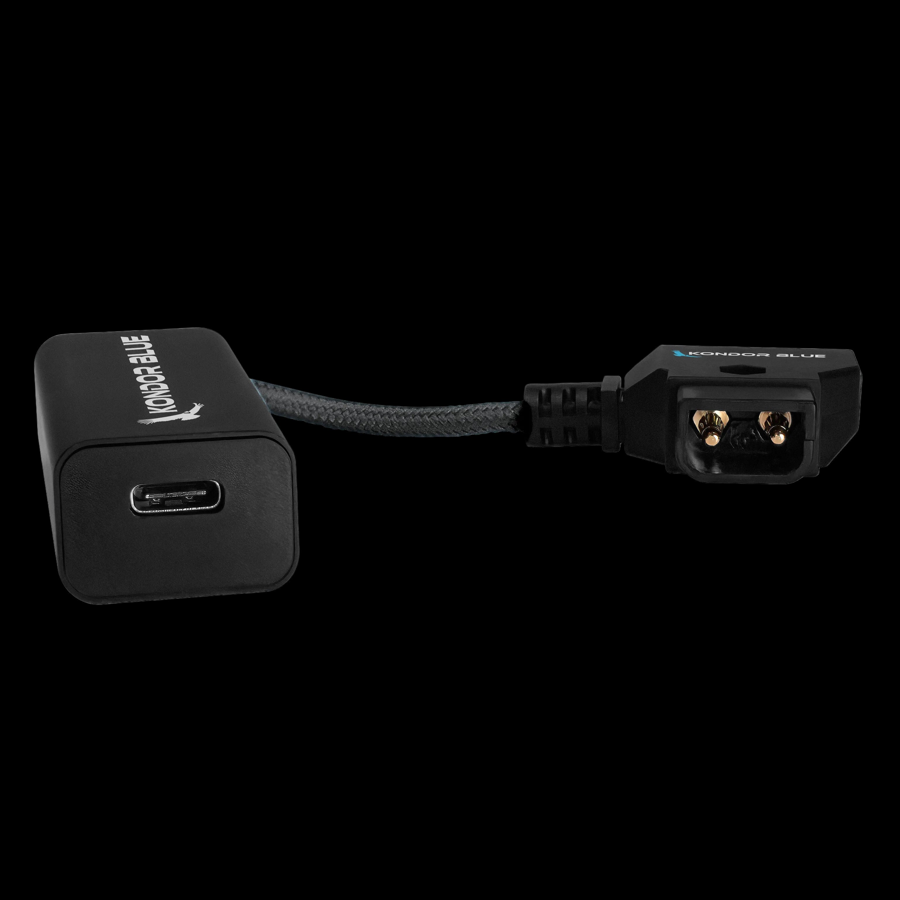 6” D-Tap to (Female) USB-C PD Cable - 2-Way Battery Charging Power