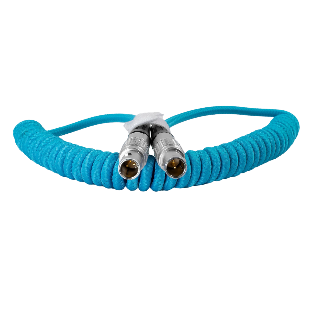 LEMO to LEMO 2 Pin 0B Male Coiled Power Cable for ARRI - PYXIS - Teradek
