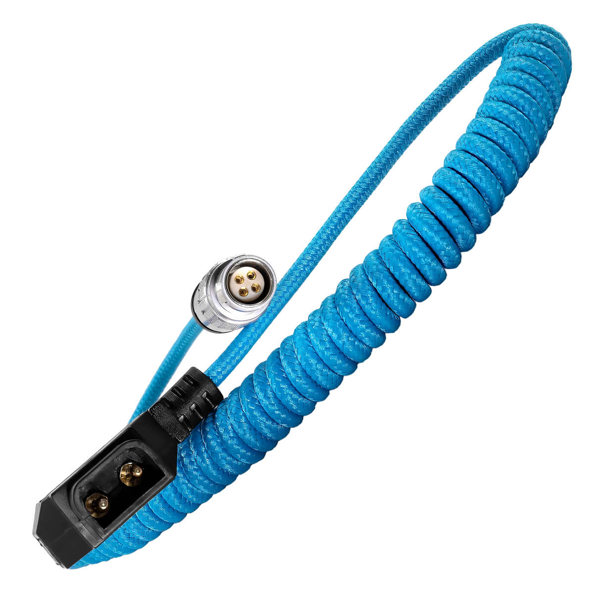 Coiled D-Tap to Female LEMO 4 Pin for C200/C300 MKII Power