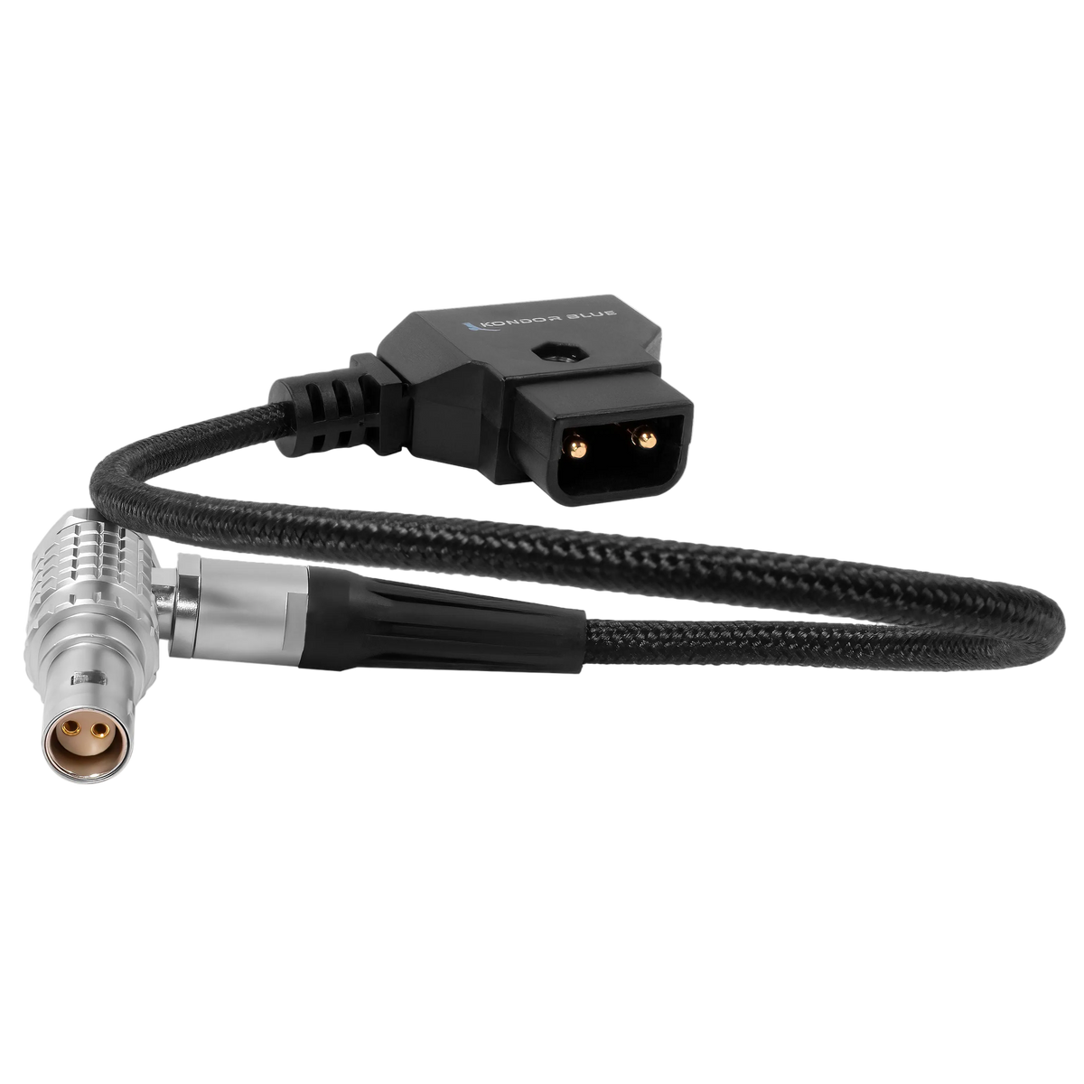 10" D-Tap to Right Angle LEMO 2 Pin Power Cable for RED KOMODO