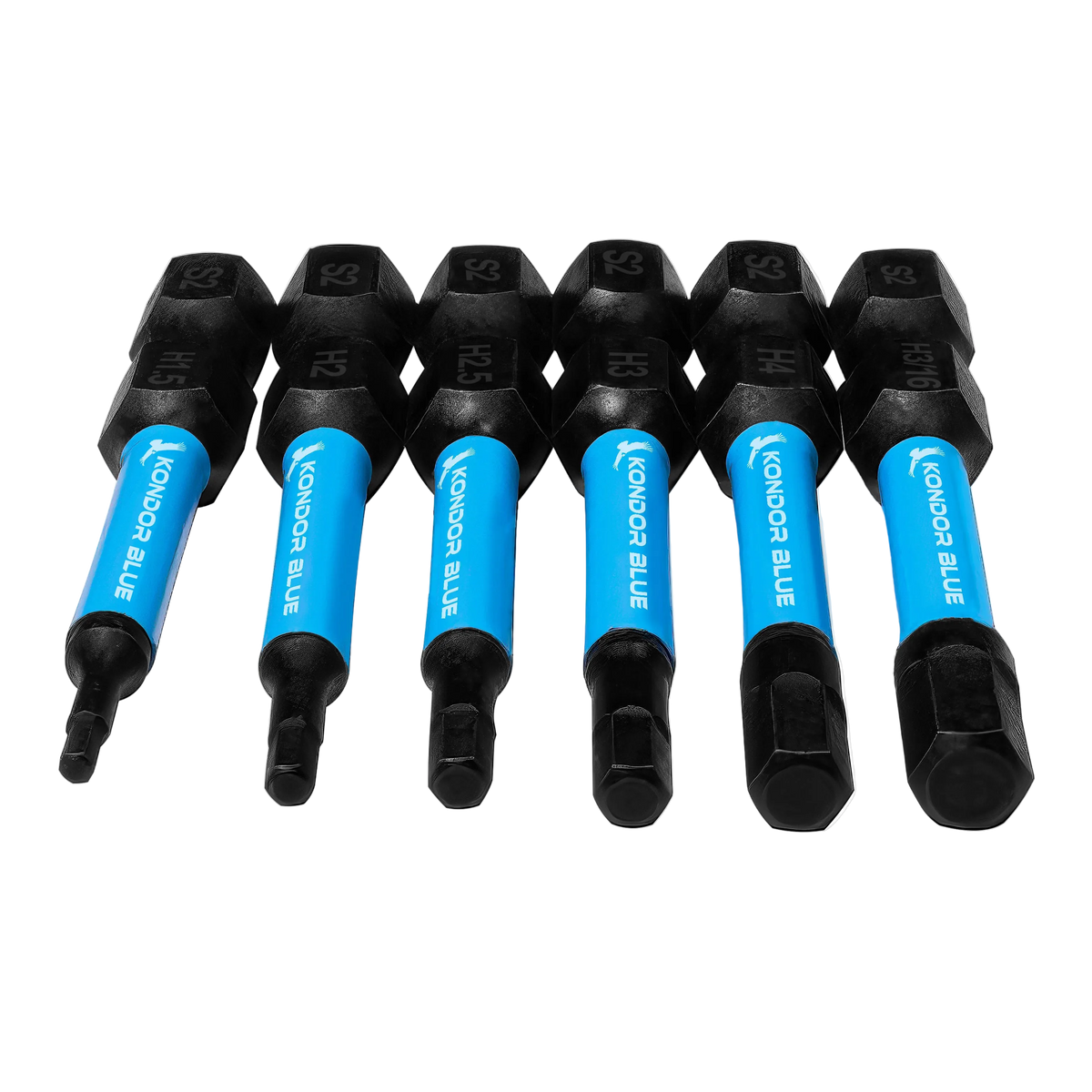 6 pack of Hex in 50mm BIT PACK