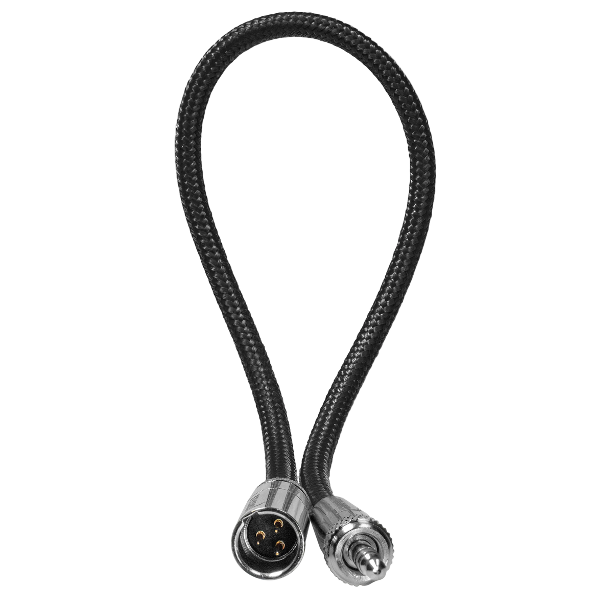 12" Mini XLR Male to 3.5mm TRS Locking Adapter Cable for Lavalier Mics