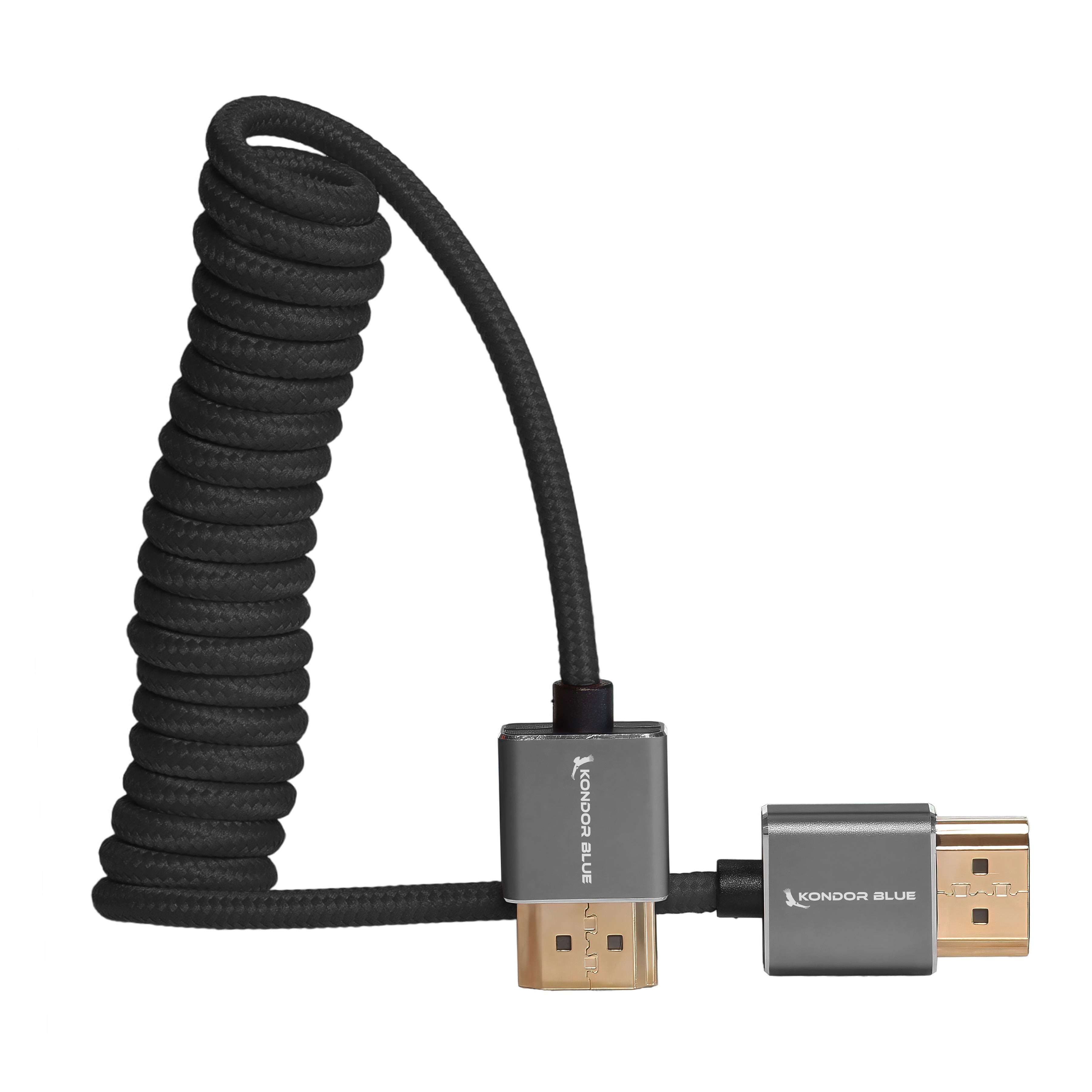 Full HDMI Cable for On-Camera Monitors 12"-24" Braided Coiled