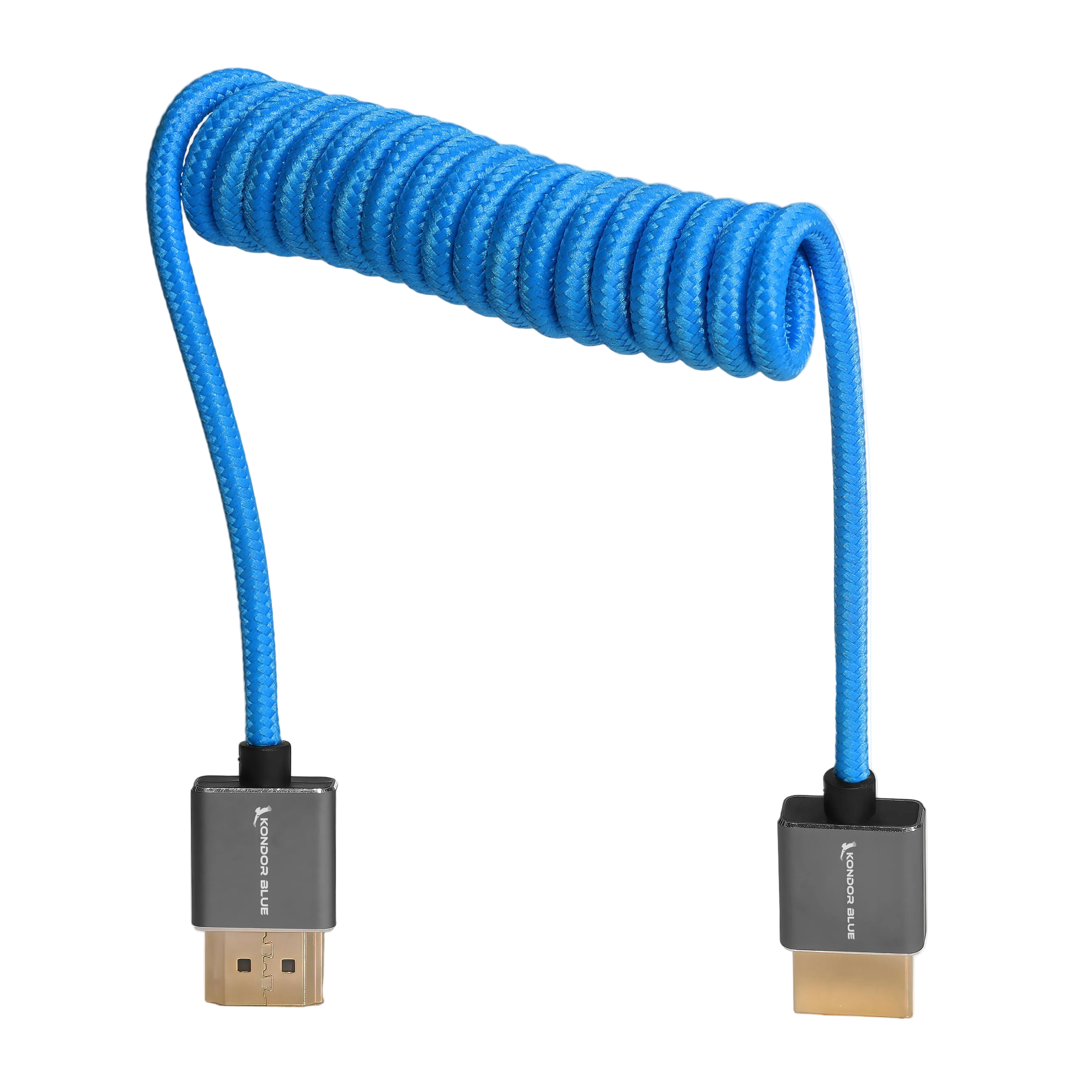 Full HDMI Cable for On-Camera Monitors 12"-24" Braided Coiled