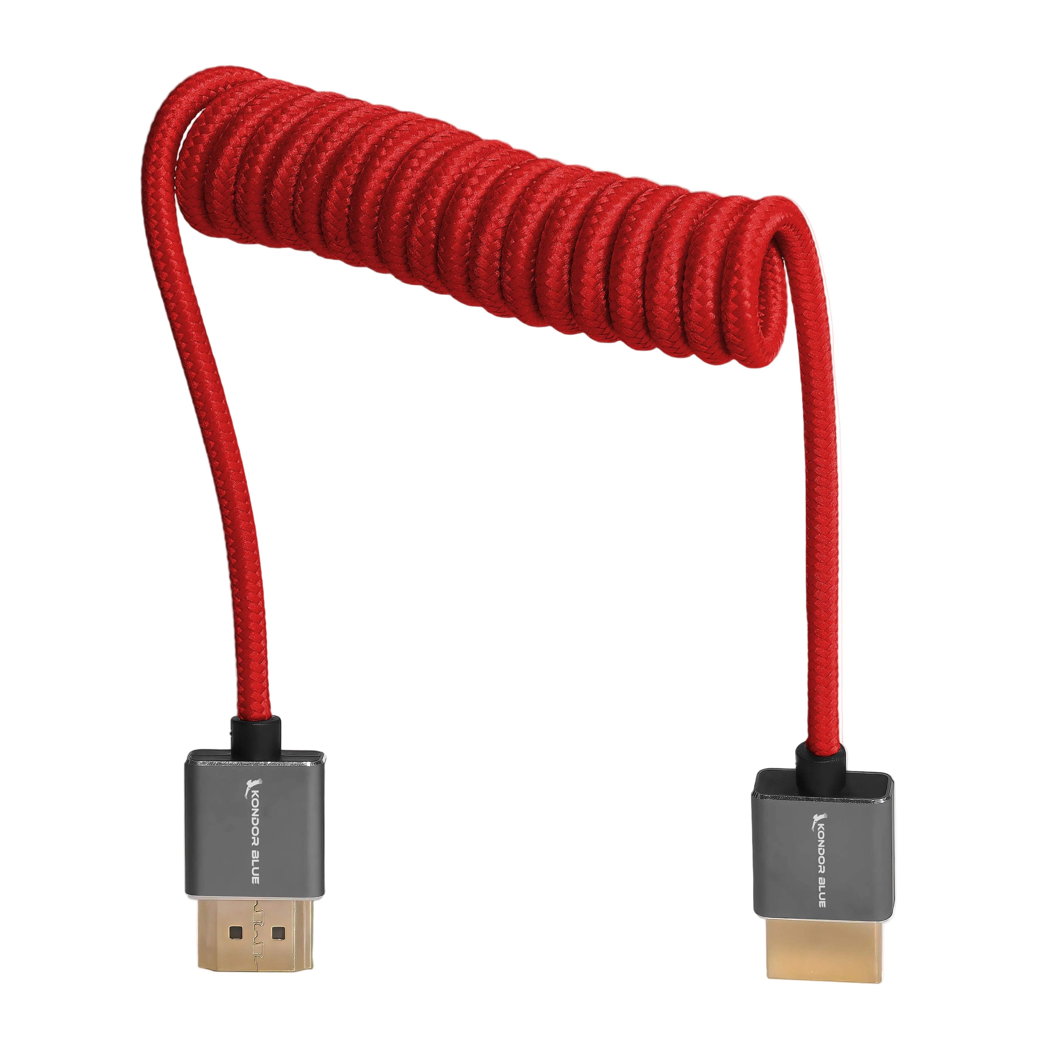 Full HDMI Cable for On-Camera Monitors 12"-24" Braided Coiled