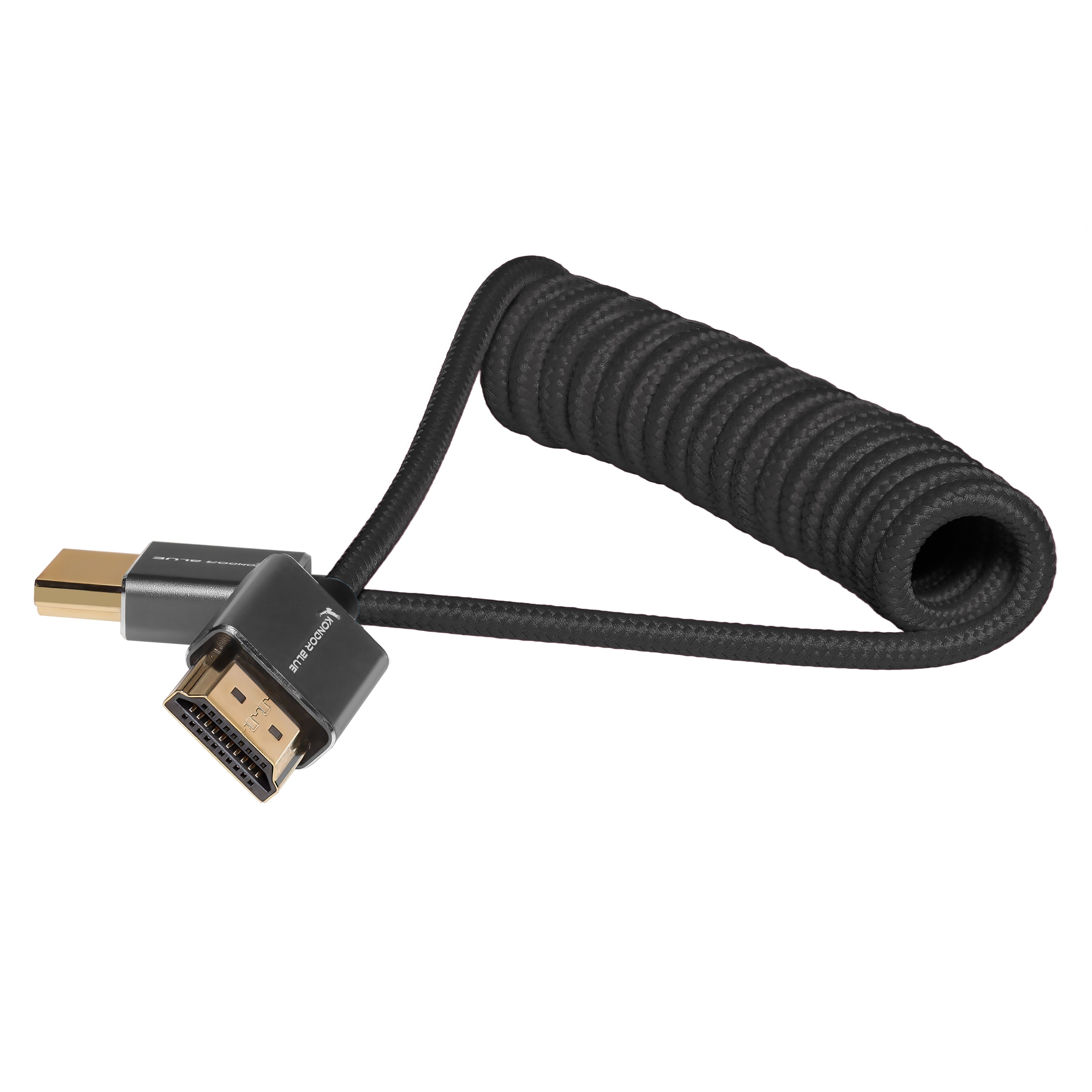 Full HDMI Cable for On-Camera Monitors 12"-24" Braided Coiled