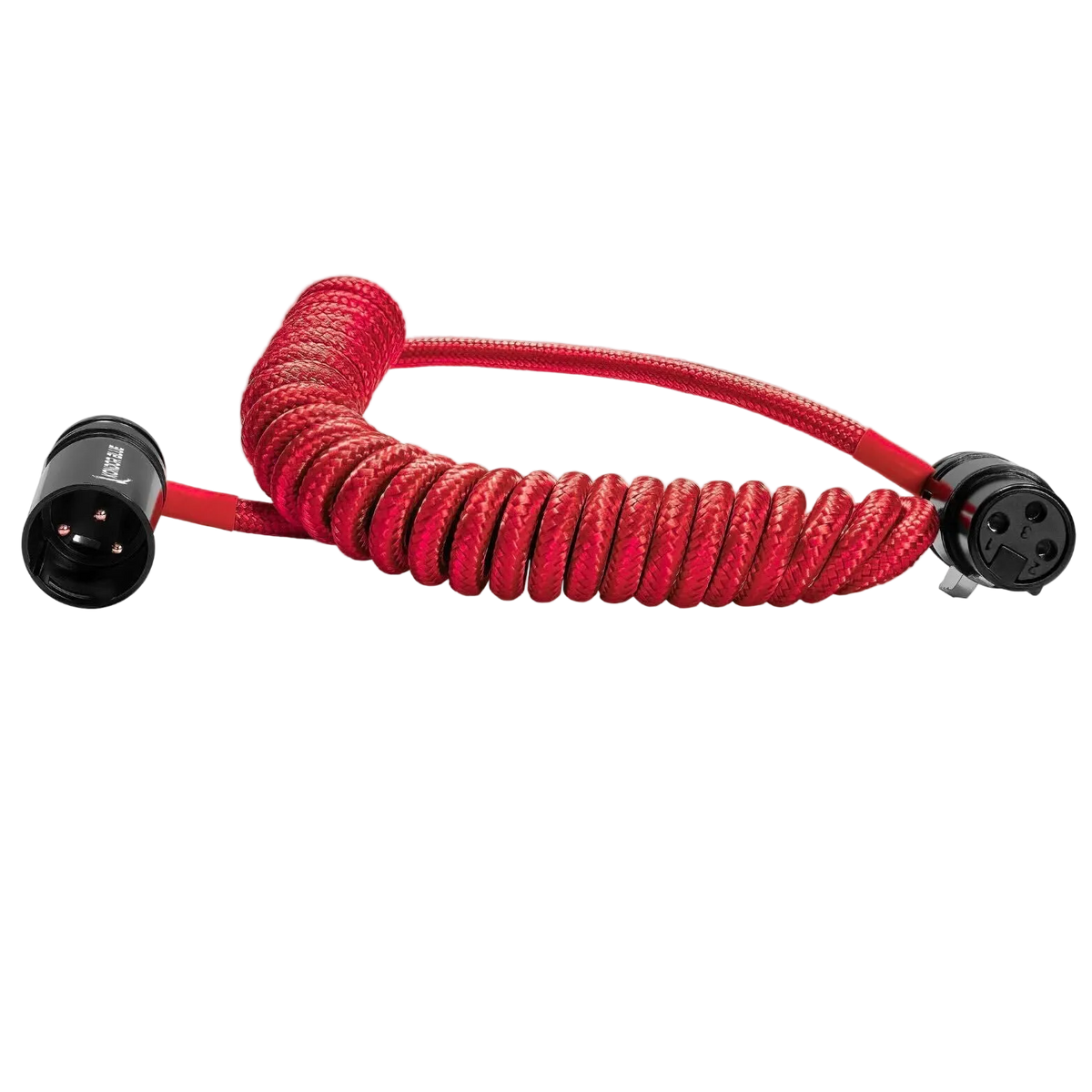 12-24" Coiled Low Profile Right Angle XLR Cable