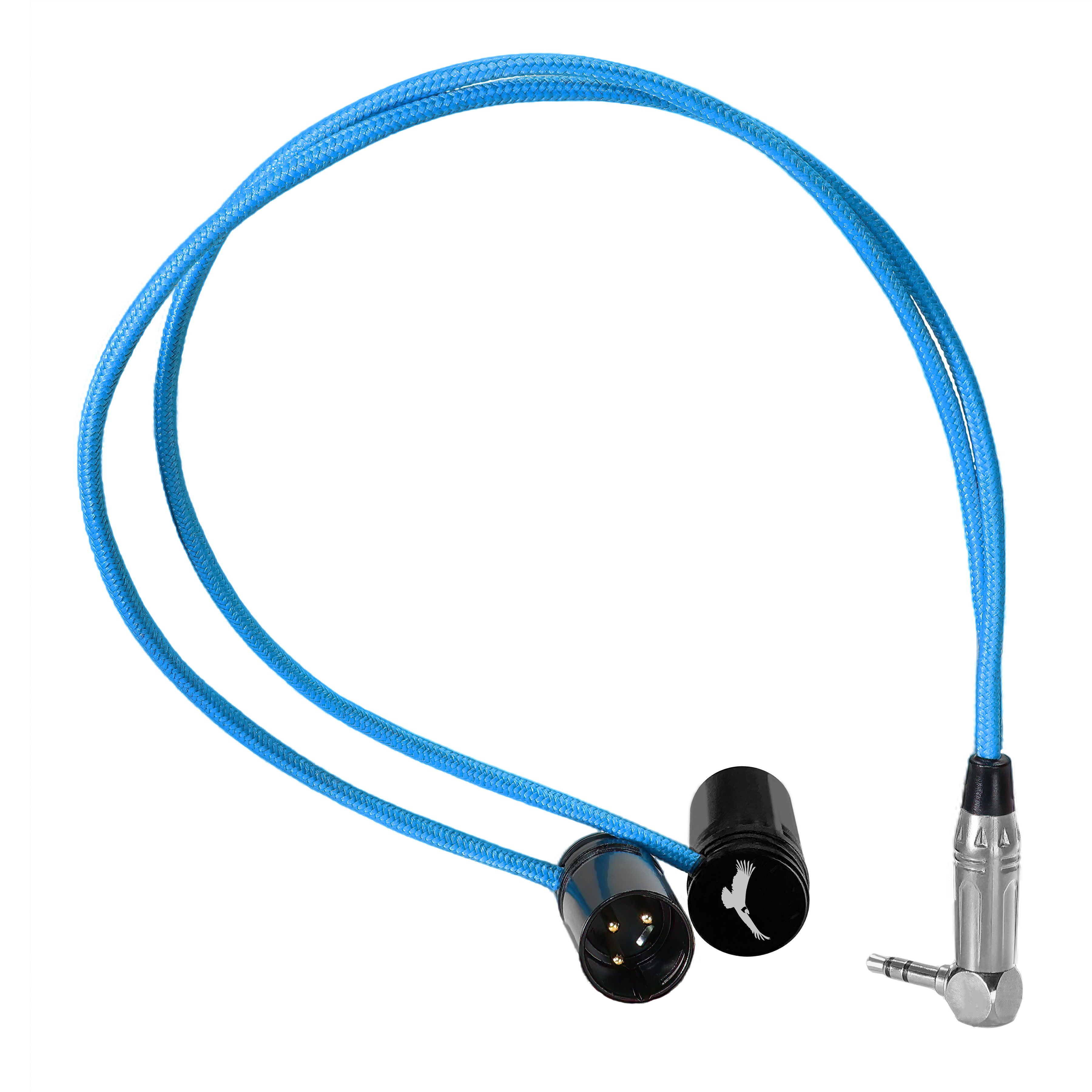 16” Straight Dual Low Profile Right Angle XLR to Single Stereo 3.5mm TRS