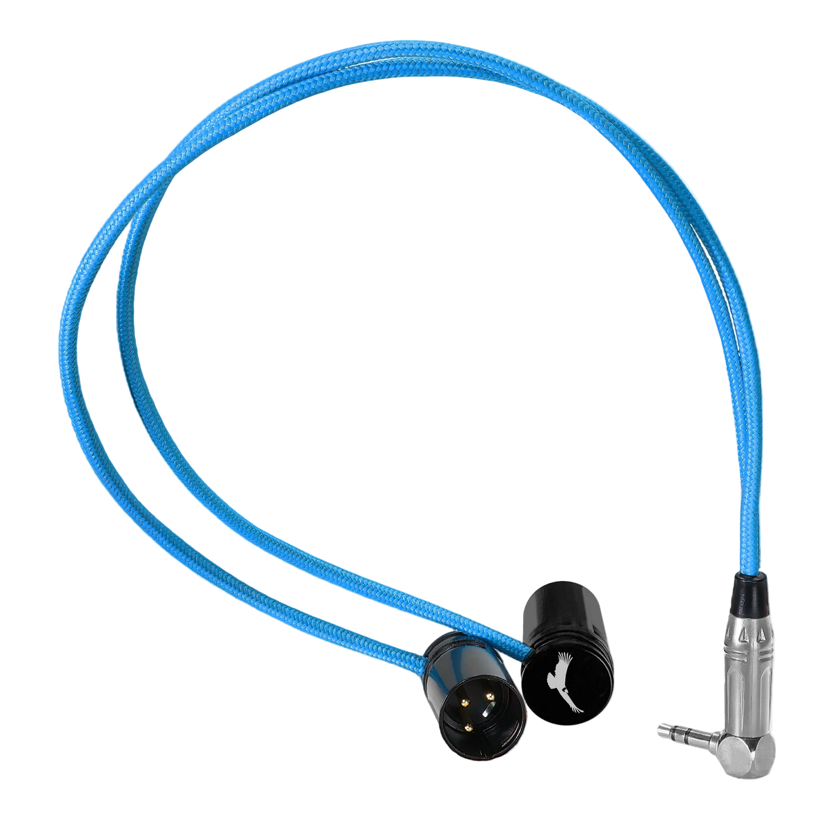 16” Straight Dual Low Profile Right Angle XLR to Single Stereo 3.5mm TRS
