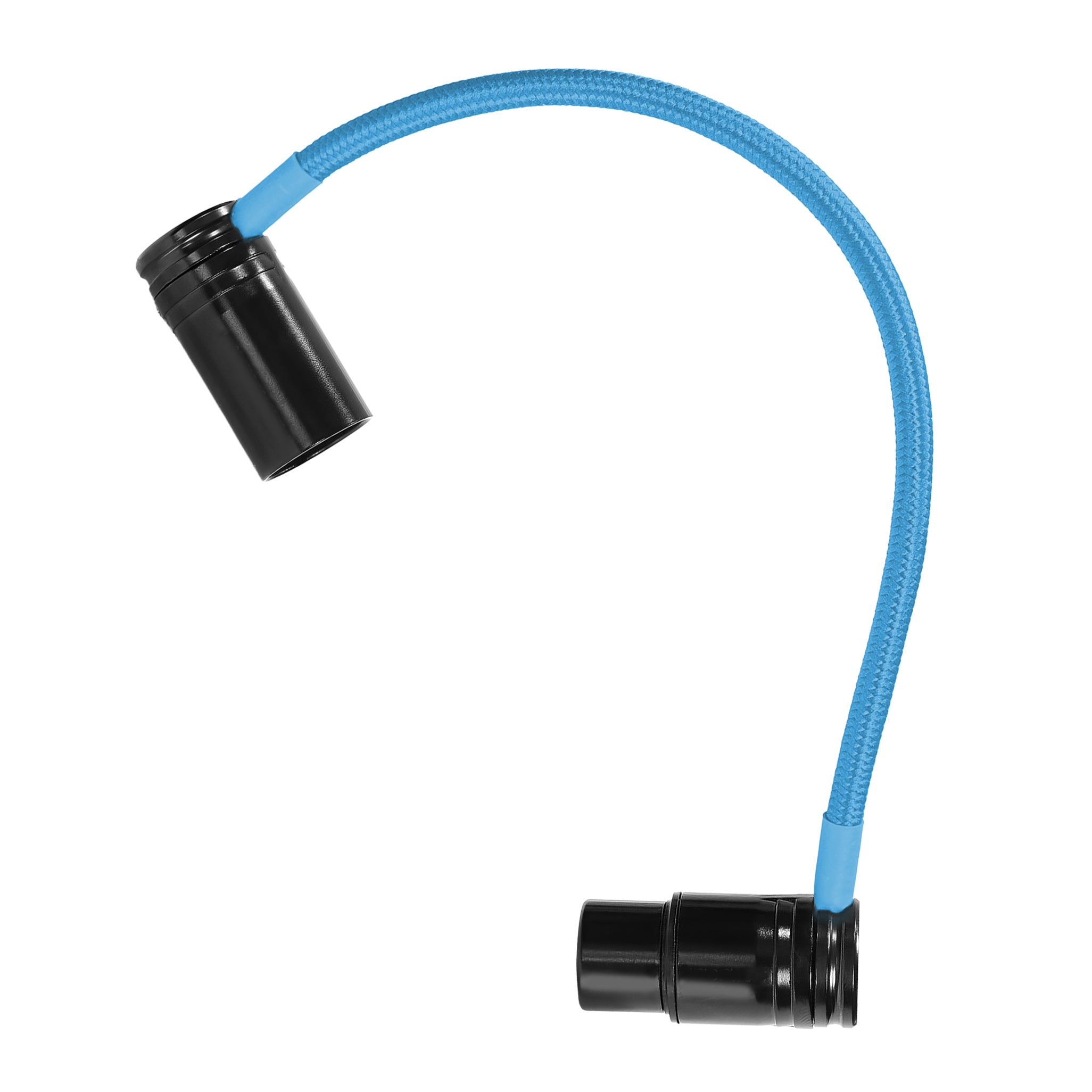 8” Straight Low Profile Right Angle XLR Cable – Kondor Blue