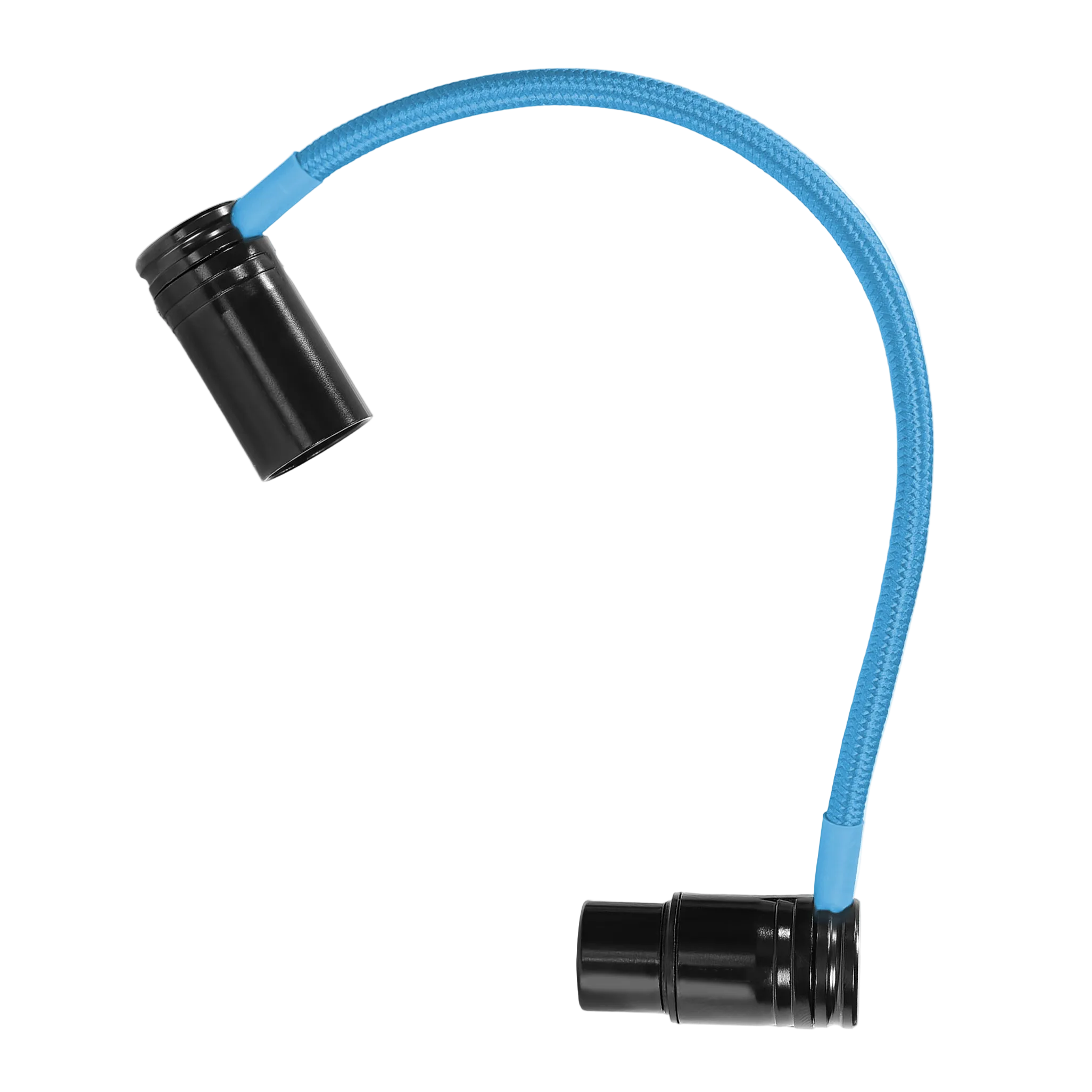 8” Straight Low Profile Right Angle XLR Cable – Kondor Blue