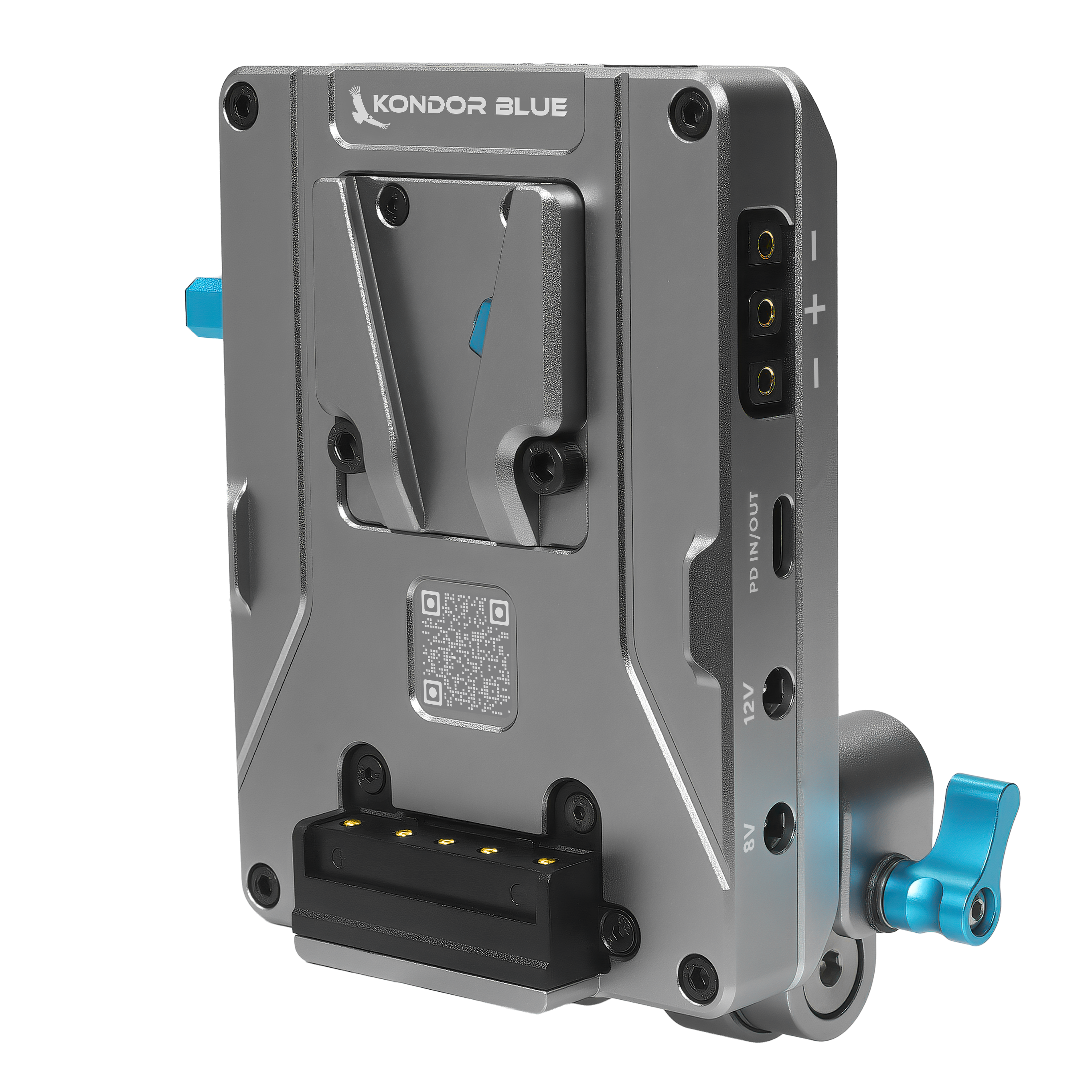 V-Mount Pro Battery Plate with Swiveling Rod Block