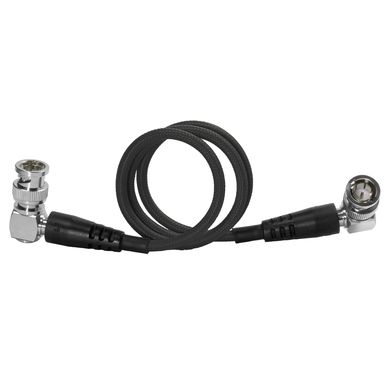 22" 12G SDI Right Angle Cable for 4K 60p Camera Monitors and Transmitters