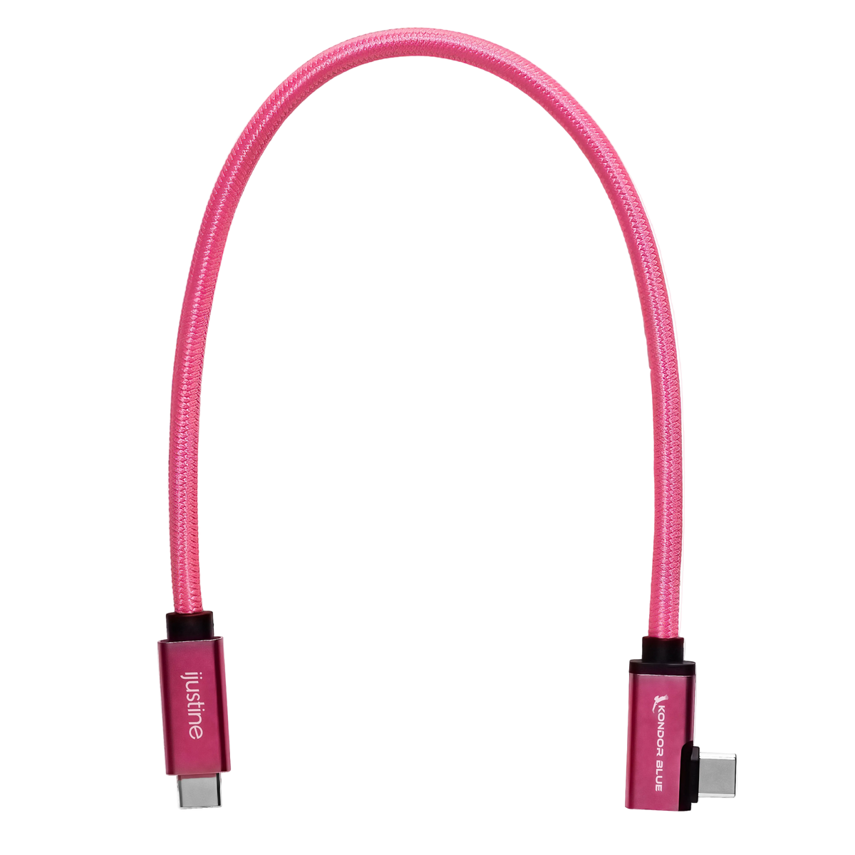 iJustine Pink USB C 3.2 Data and Charging Cable 10Gb/s Data Speed & 100W Power Delivery