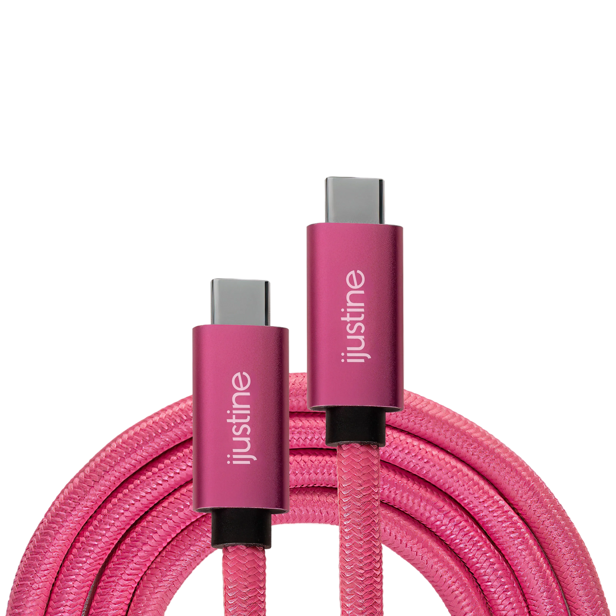 iJustine Pink Thunderbolt 4 Compatible USB 4.0 Type C 8K Cable Blazing 40G Speeds 240W