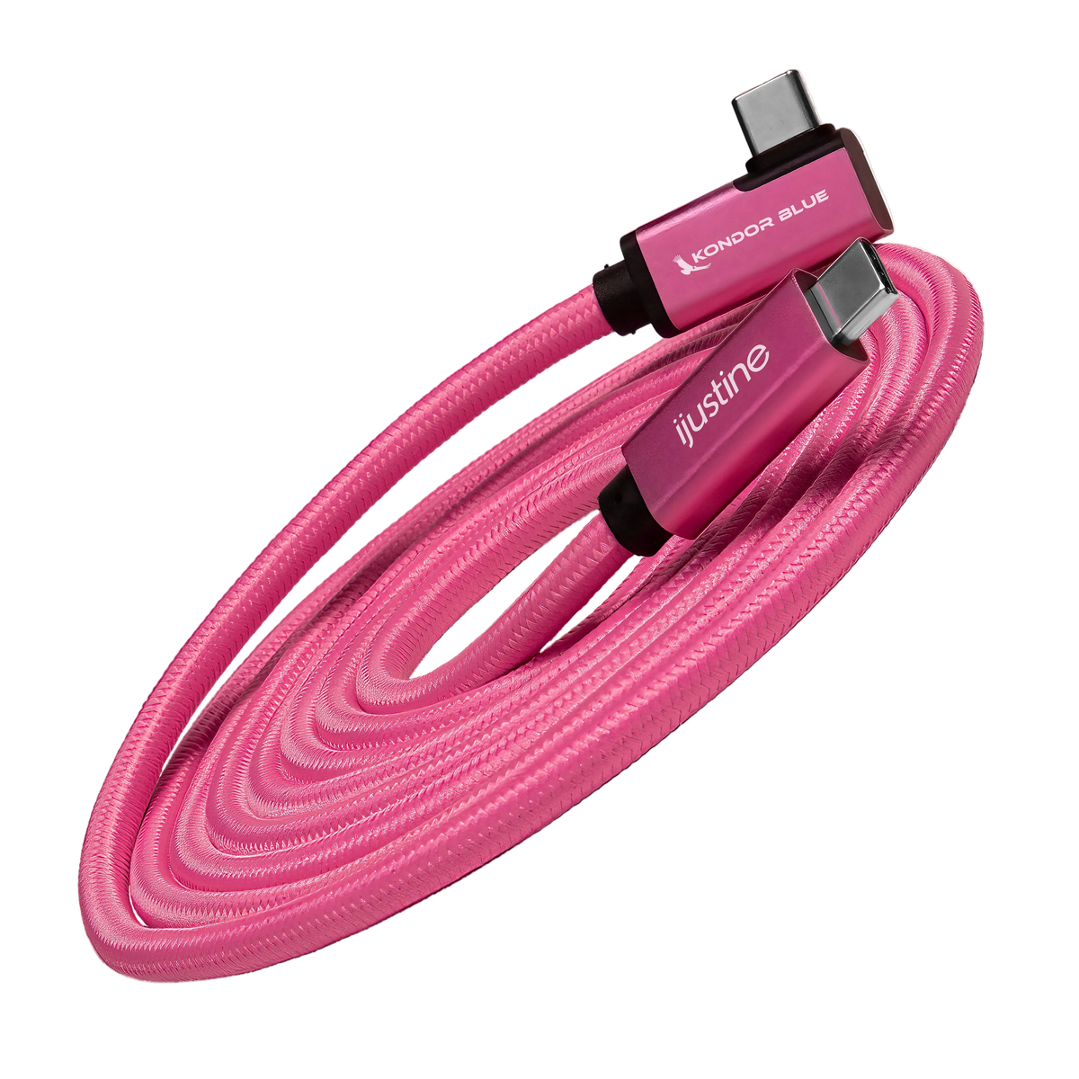 iJustine Pink USB C 3.2 Data and Charging Cable 10Gb/s Data Speed & 100W Power Delivery