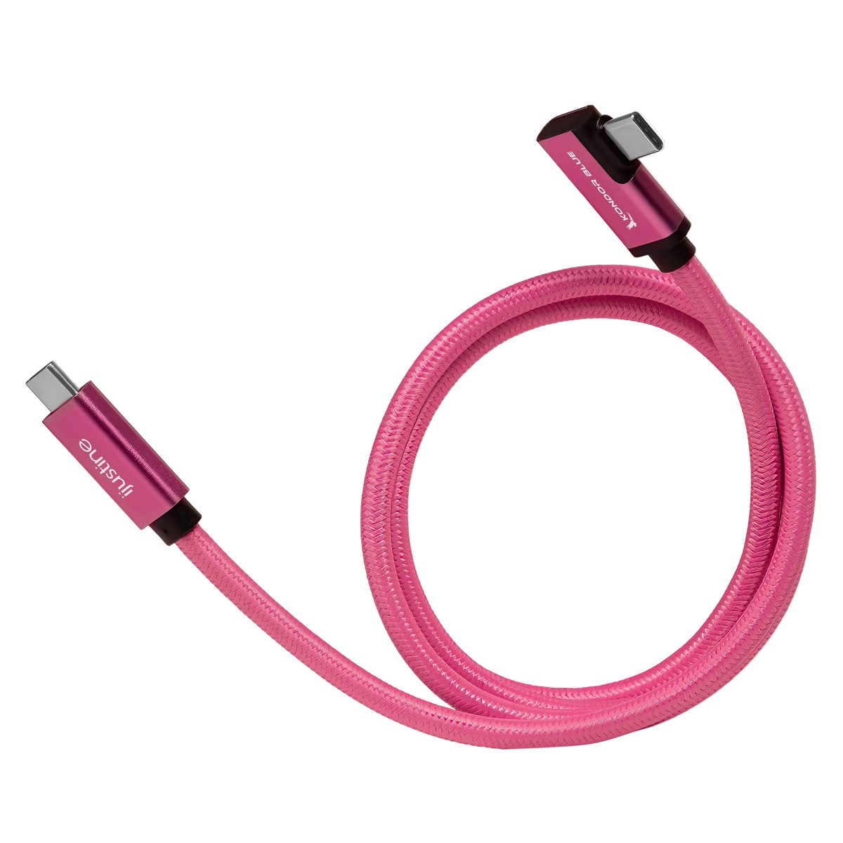 iJustine Pink USB C 3.2 Data and Charging Cable 10Gb/s Data Speed & 100W Power Delivery