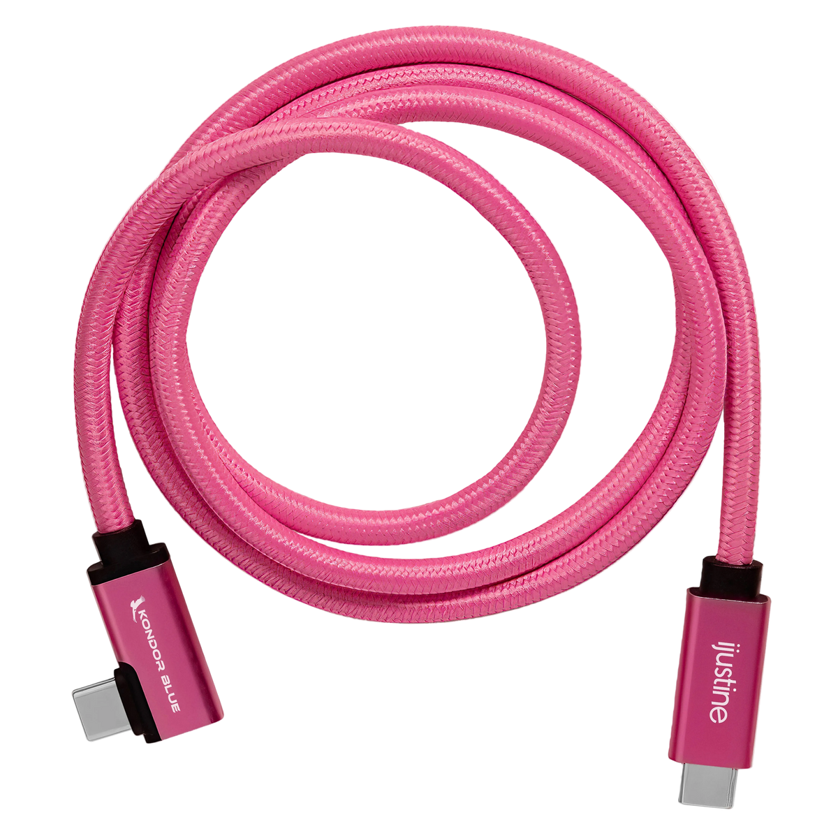 iJustine Pink USB C 3.2 Data and Charging Cable 10Gb/s Data Speed & 100W Power Delivery