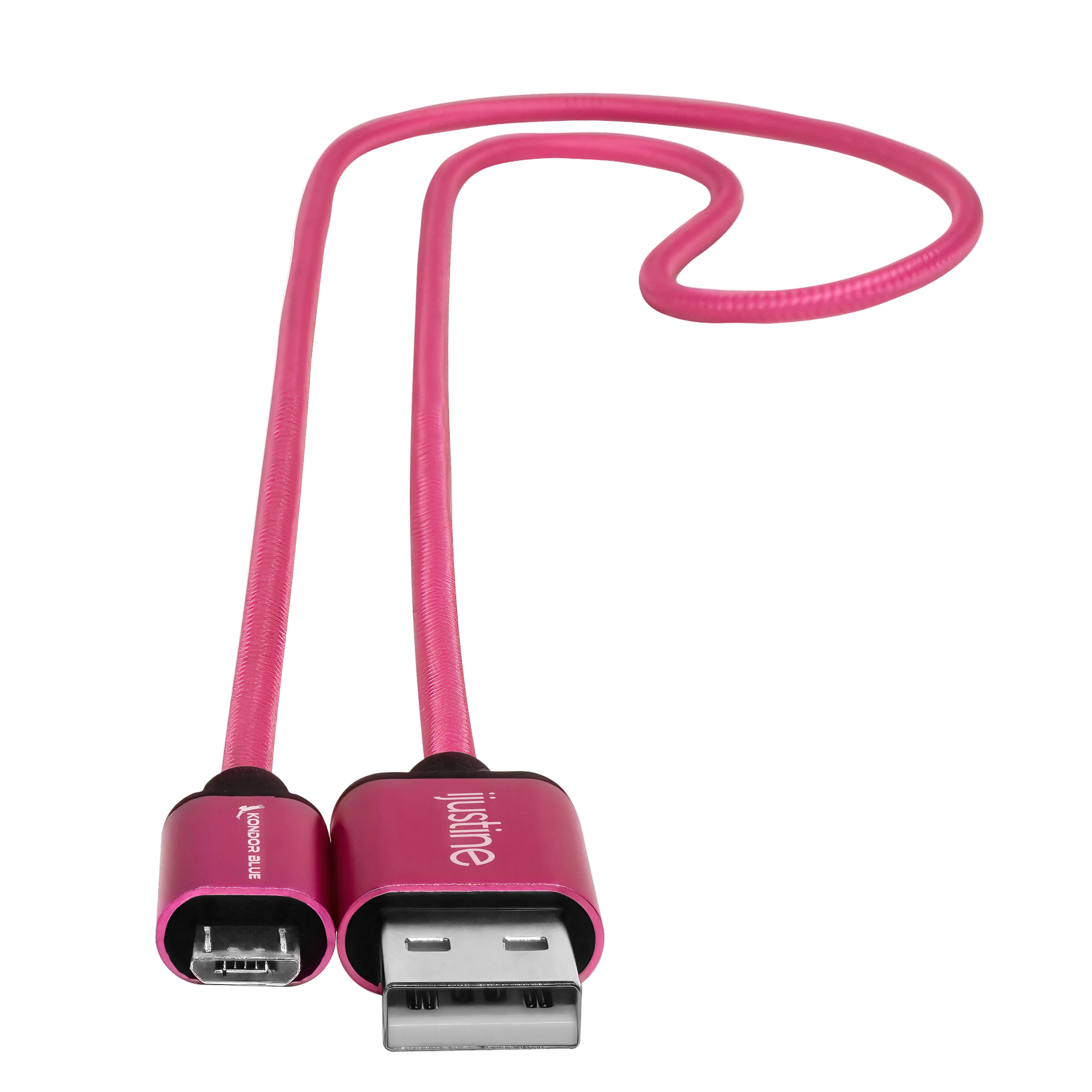 iJustine Pink Micro USB Cable – Fast Charge, Data, Durable