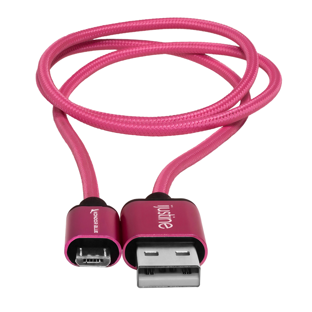 iJustine Pink USB A to Micro USB Fast Charging Data Cable