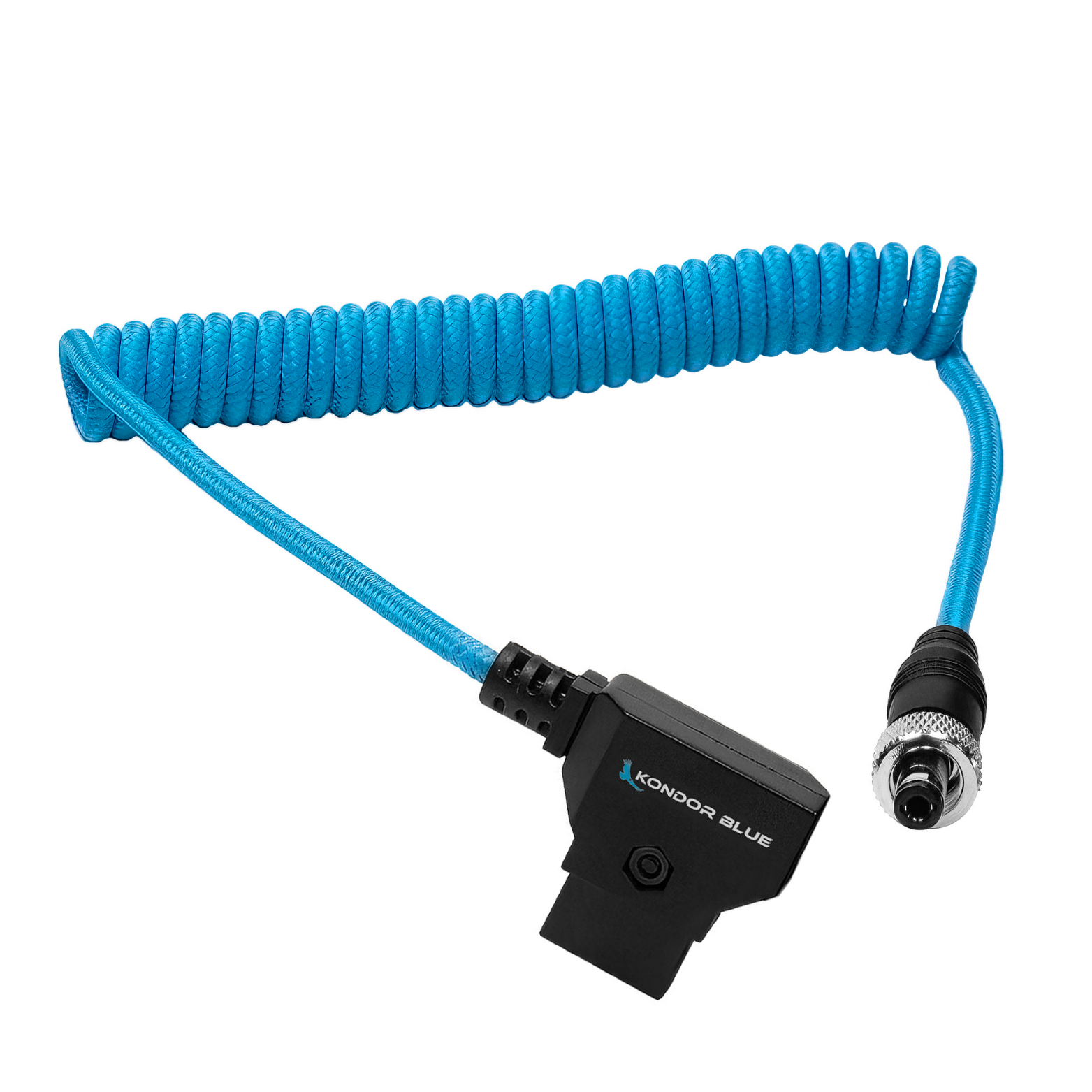 Coiled D-Tap to Locking DC 2.1mm Cable – Kondor Blue