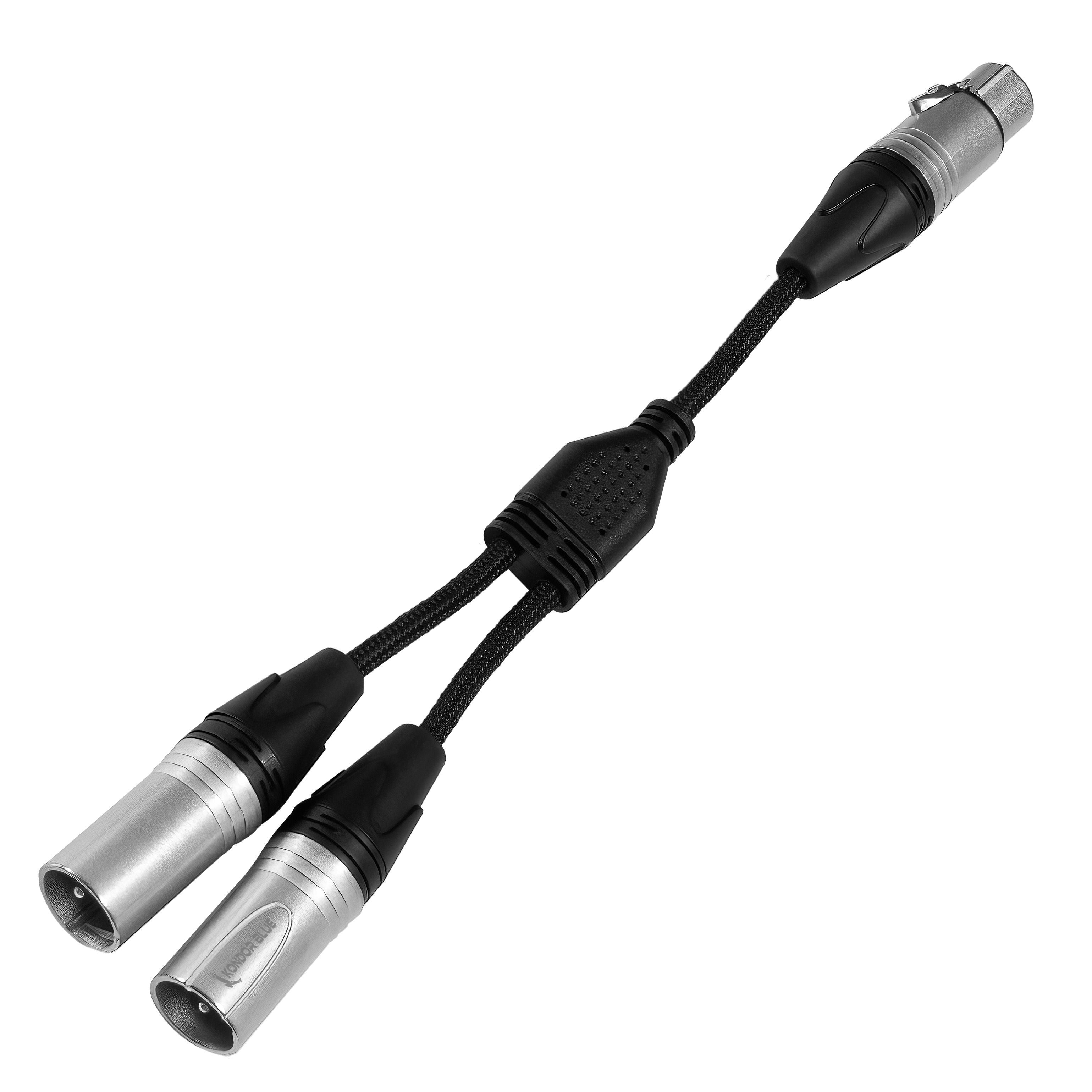 thumbnail image 2 of Prox 10 Ft PowerCon Dual Link Cables – 2x Blue A & XLR Male To Grey B & XLR Female, 14 AWG 2 of 4