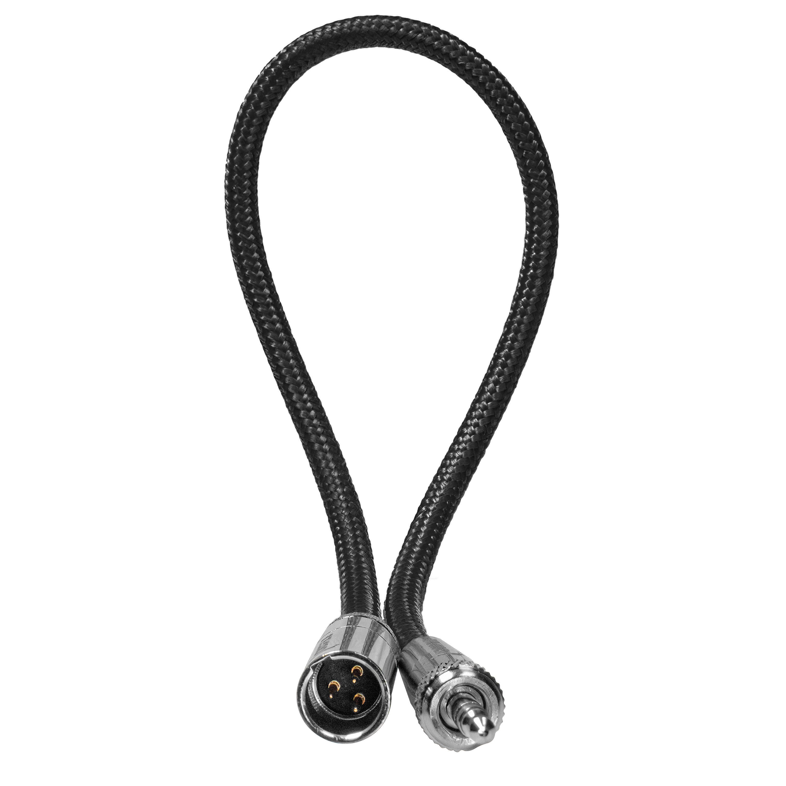 12" Mini XLR to 3.5mm TRS Locking Screw Plug for Lavalier/Lapels