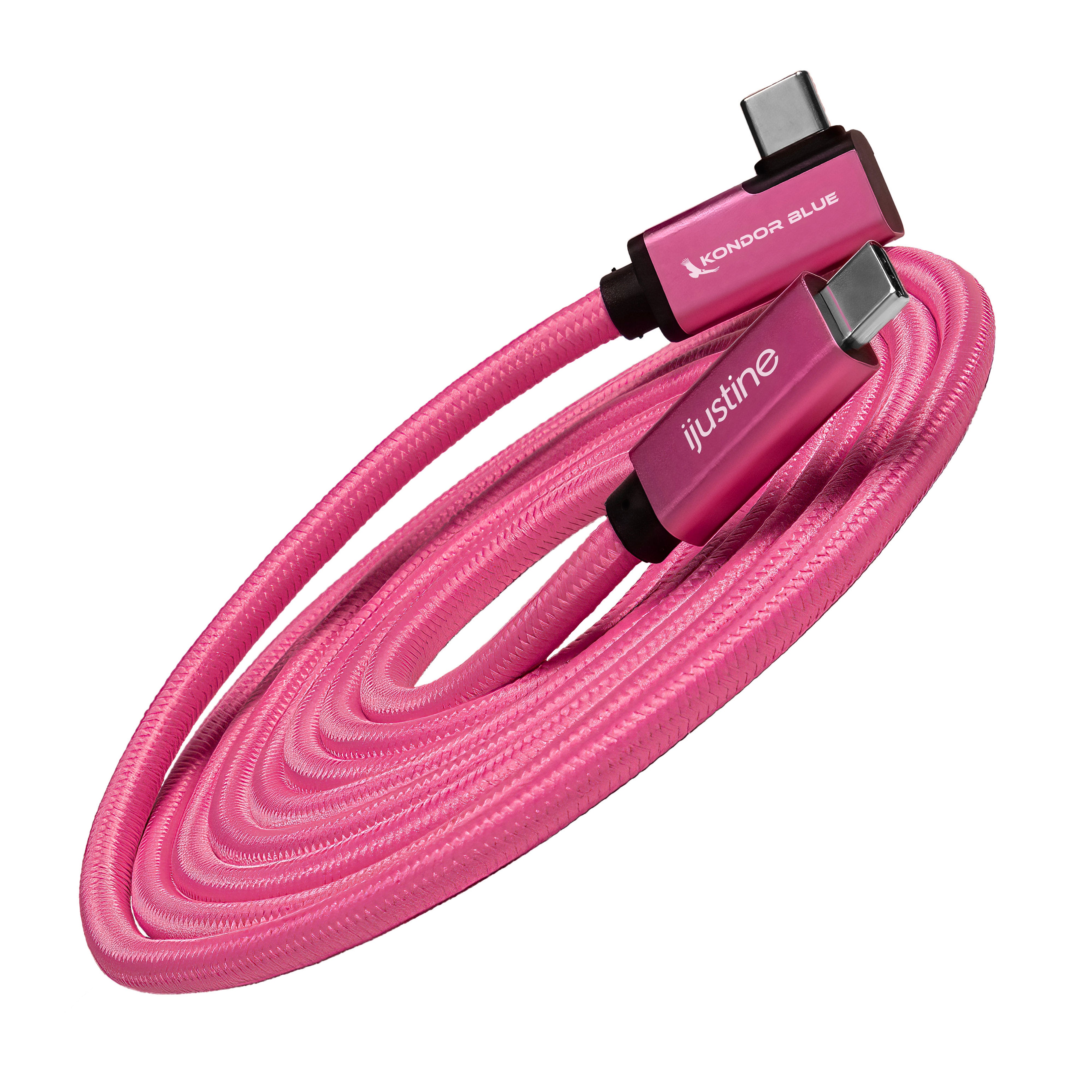 iJustine Pink USB C 3.2 Data and Charging Cable 10Gb/s Data Speed & 100W Power Delivery