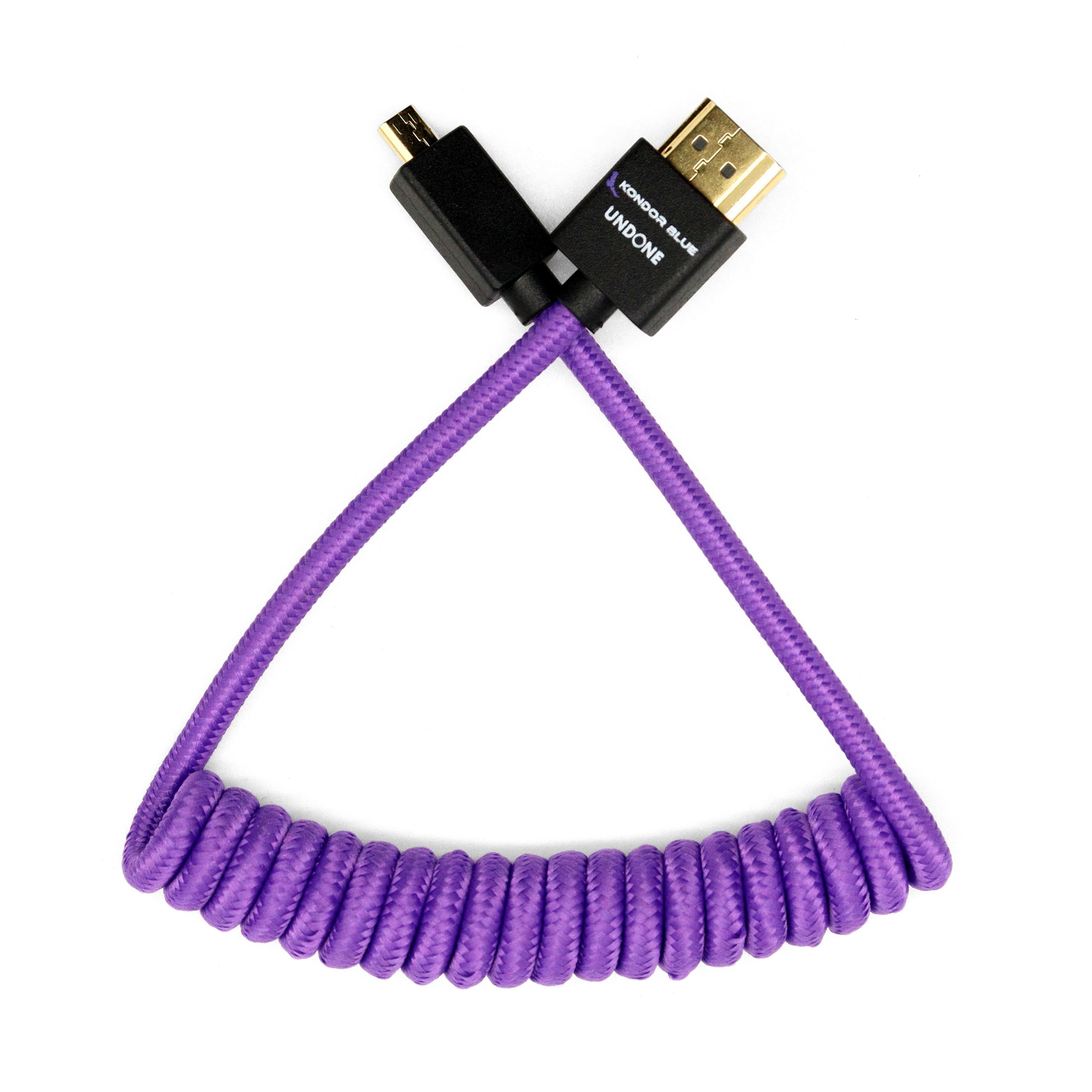Gerald Undone Micro HDMI to HDMI Coiled Cable - Purple – Kondor Blue