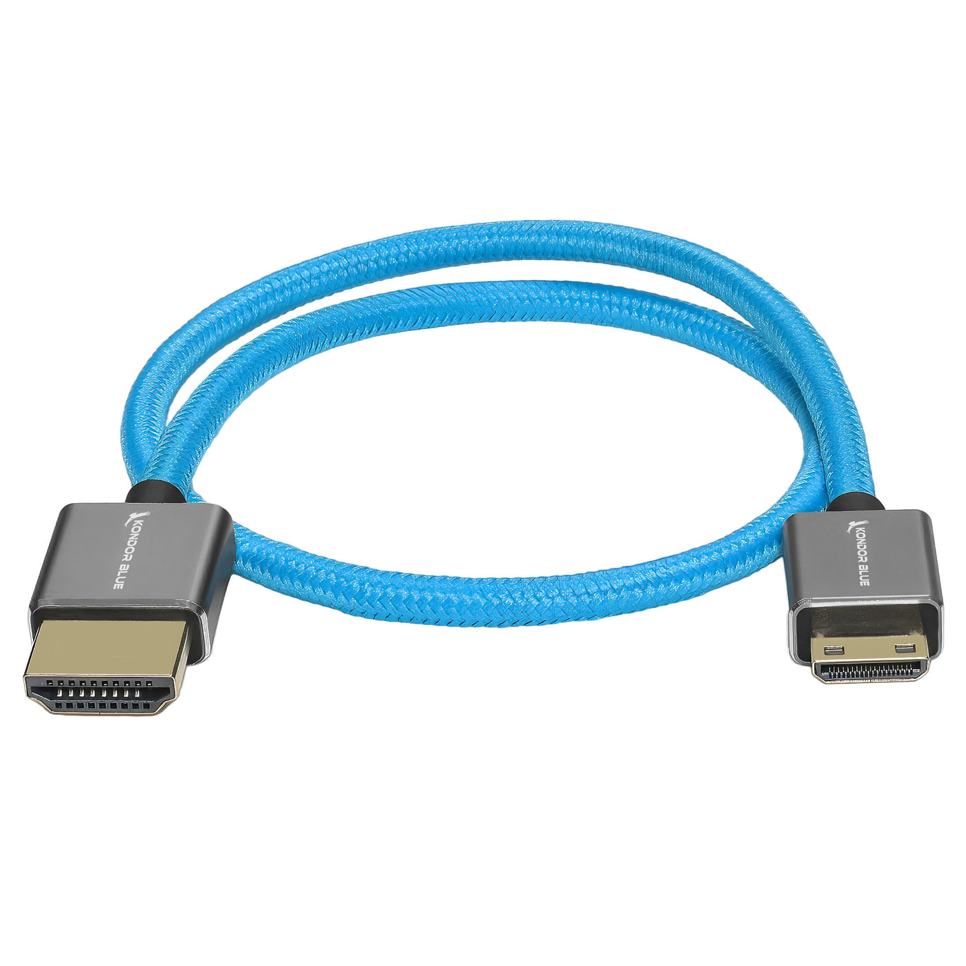 Mini HDMI to Full HDMI 16" Straight Cable Braided