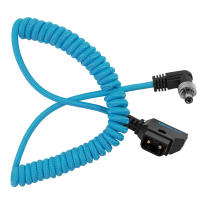 Coiled D-Tap to Locking DC 2.5mm Right Angle Cable (Amaran)
