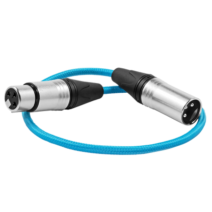 18" Male XLR to Female XLR Audio Cable for On-Camera Mics