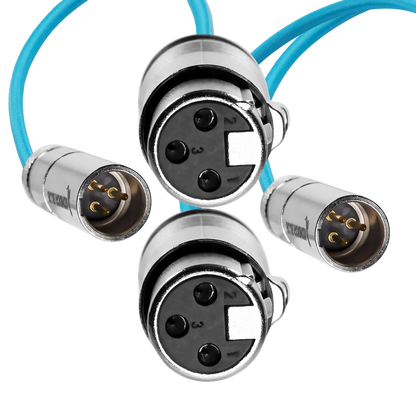 Mini XLR Male to XLR Female 16" Audio Cable (2 Pack)  for BMPCC & C70