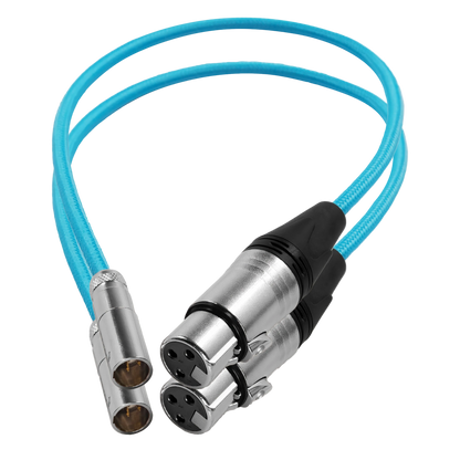 Mini XLR Male to XLR Female 16" Audio Cable (2 Pack)  for BMPCC & C70