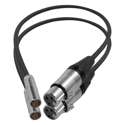 Mini XLR Male to XLR Female 16" Audio Cable (2 Pack)  for BMPCC & C70
