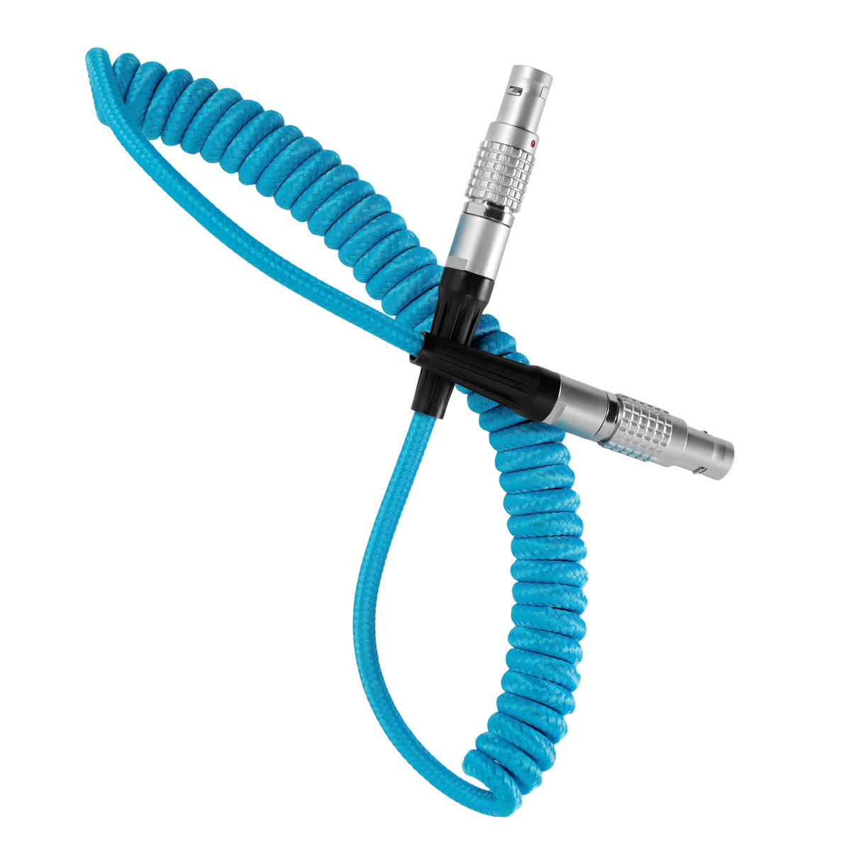 LEMO to LEMO 2 Pin 0B Male Coiled Power Cable for ARRI - PYXIS - Teradek