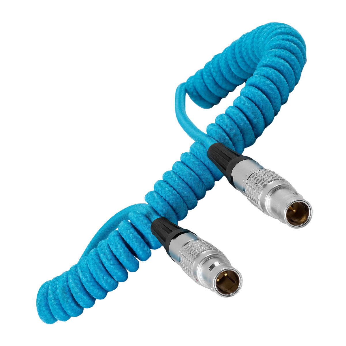 LEMO to LEMO 2 Pin 0B Male Coiled Power Cable for ARRI - PYXIS - Teradek