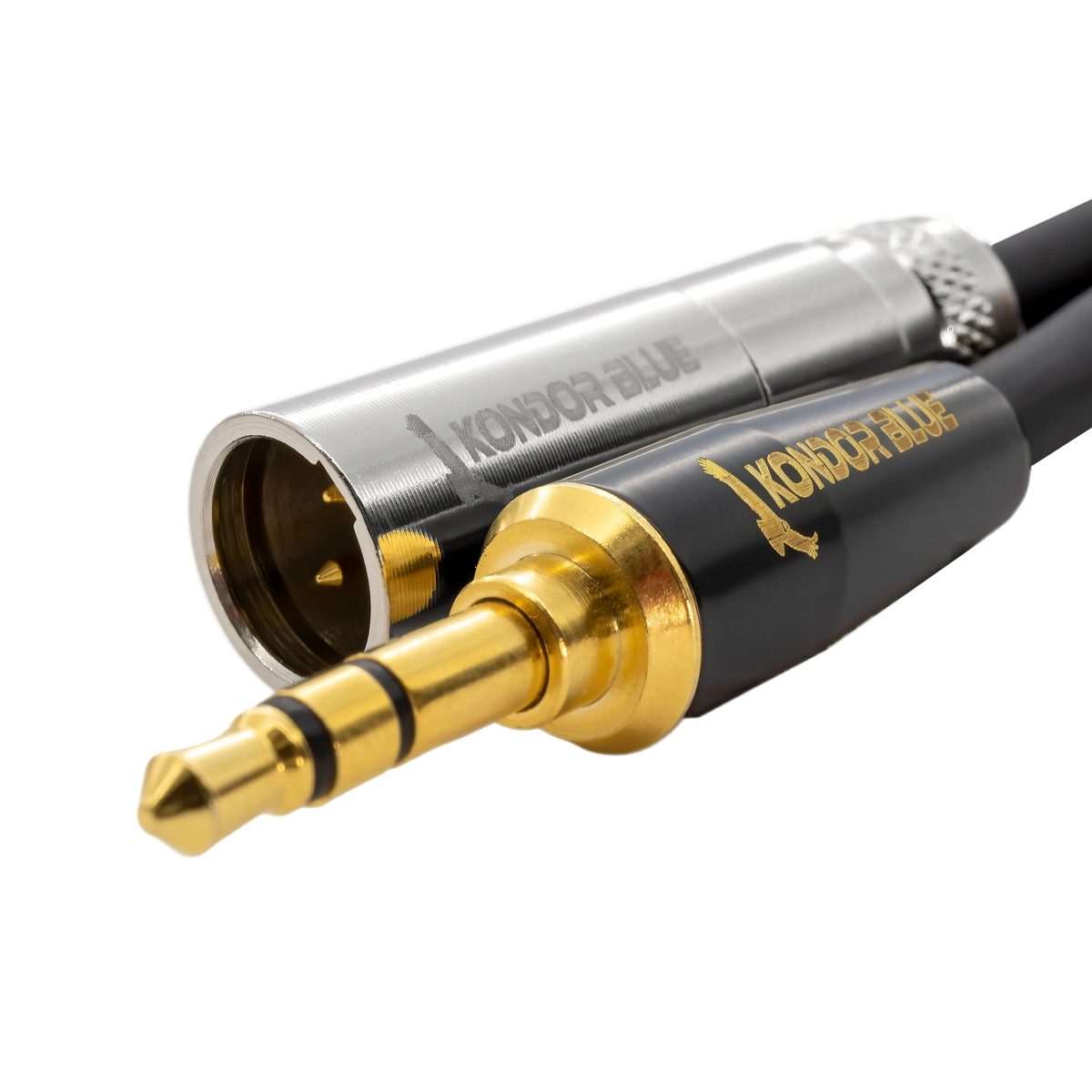14” Mini XLR to Gold 3.5mm Stereo Plug for Line Level Devices