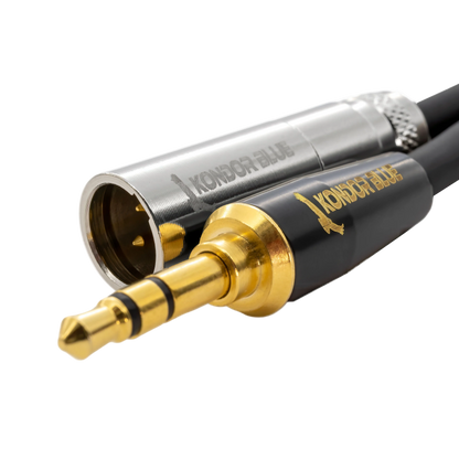 14” Mini XLR to Gold 3.5mm Stereo Plug for Line Level Devices