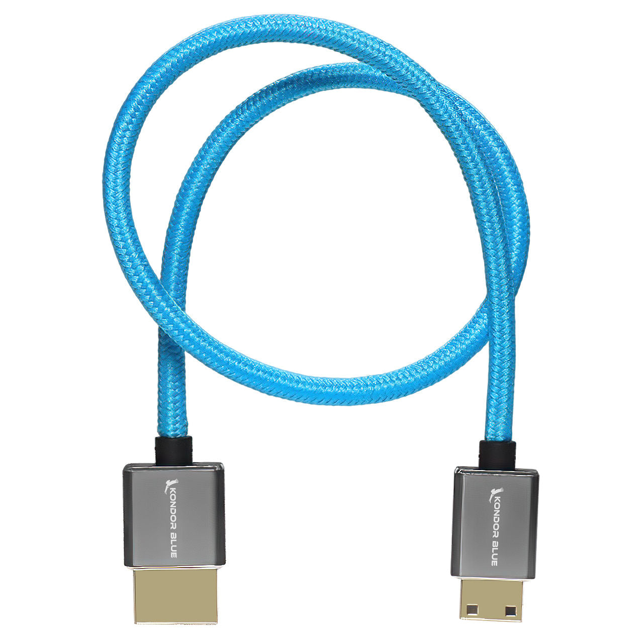 Mini HDMI to Full HDMI 16" Straight Cable Braided