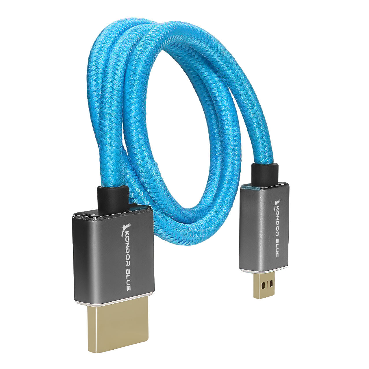 Micro HDMI to Full HDMI 16" Straight Cable Braided