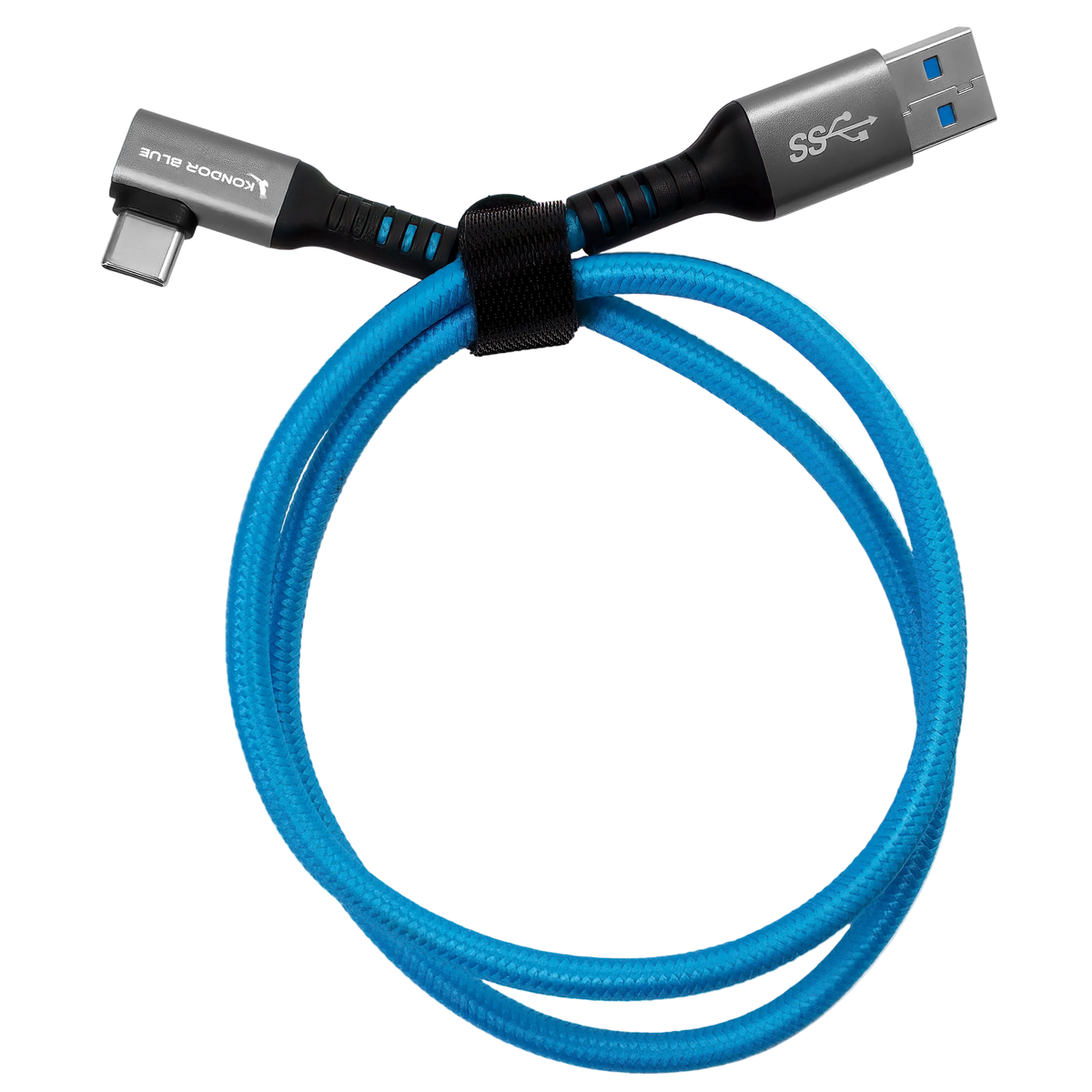 USB-A to USB-C 3.0 Right Angle High Speed Data and Charging Cable 3A 60W 5G