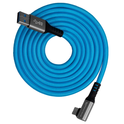 USB-A to USB-C 3.0 Right Angle High Speed Data and Charging Cable 3A 60W 5G