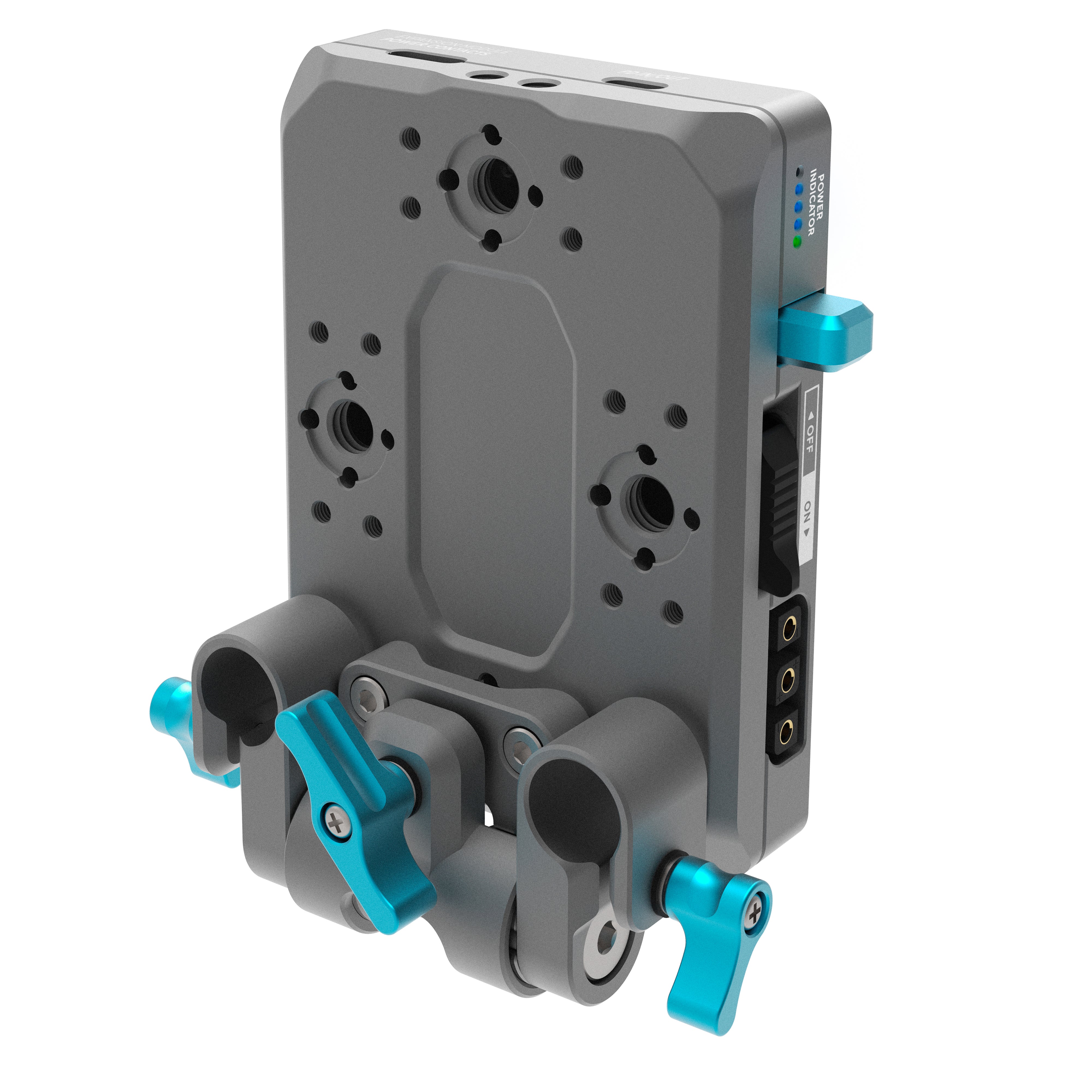 その他 V Mount Plate V-Mount Pro Battery Plate with Swiveling 15mm Rod Block | Kondor Blue