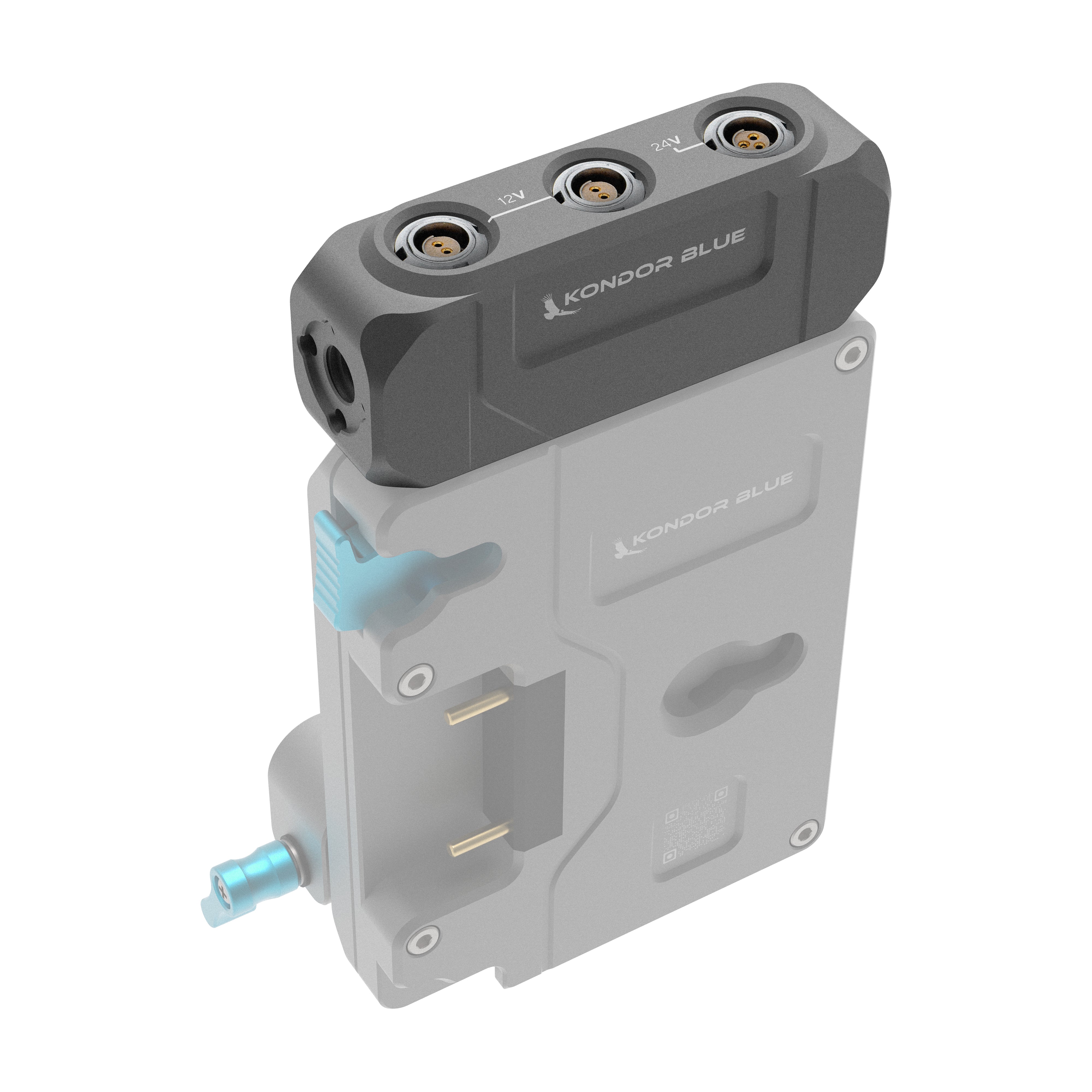 その他 V Mount Plate V-Mount Pro Battery Plate with Swiveling 15mm Rod Block | Kondor Blue