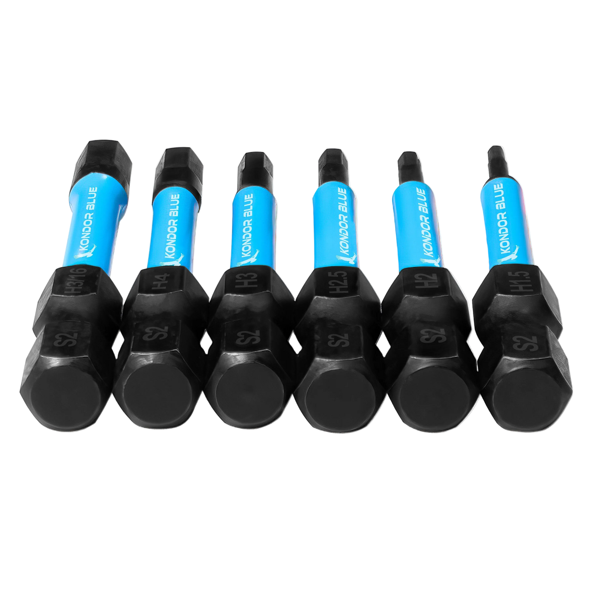 6 pack of Hex in 50mm BIT PACK