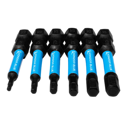 6 pack of Hex in 50mm BIT PACK