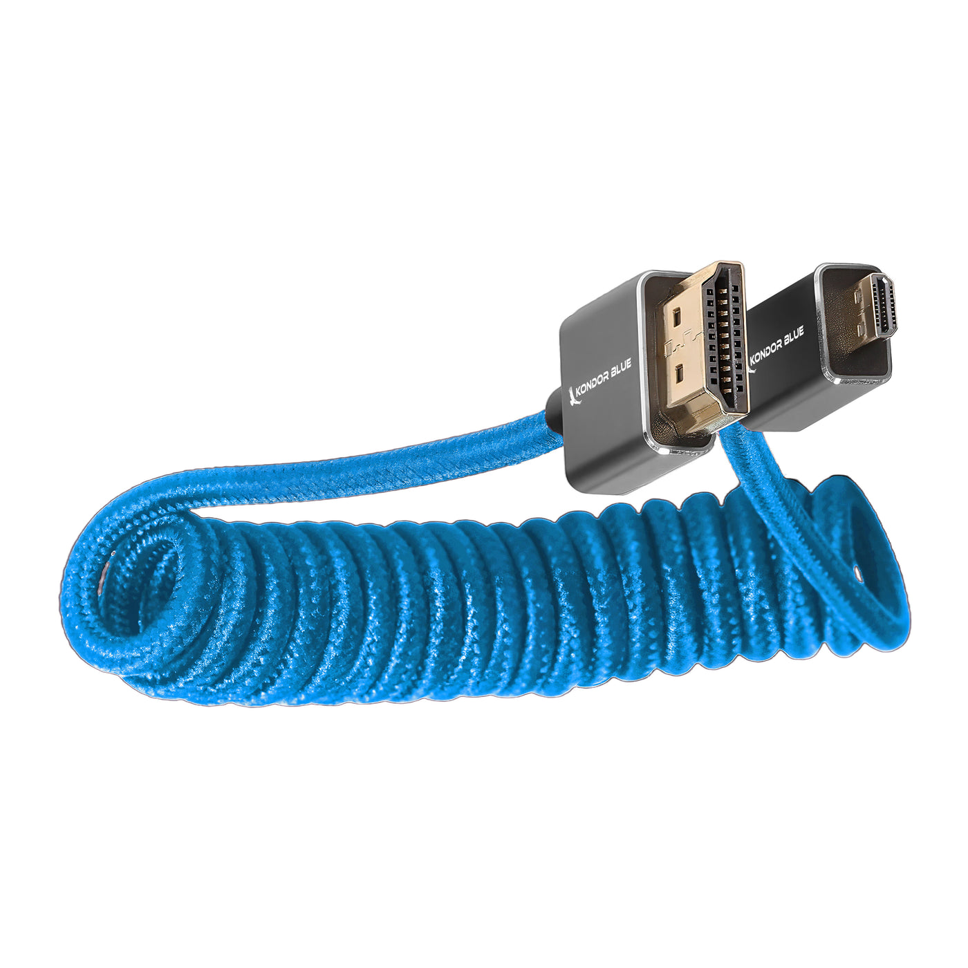 Micro-HDMI to HDMI Cable - 12"-24" Braided Coile