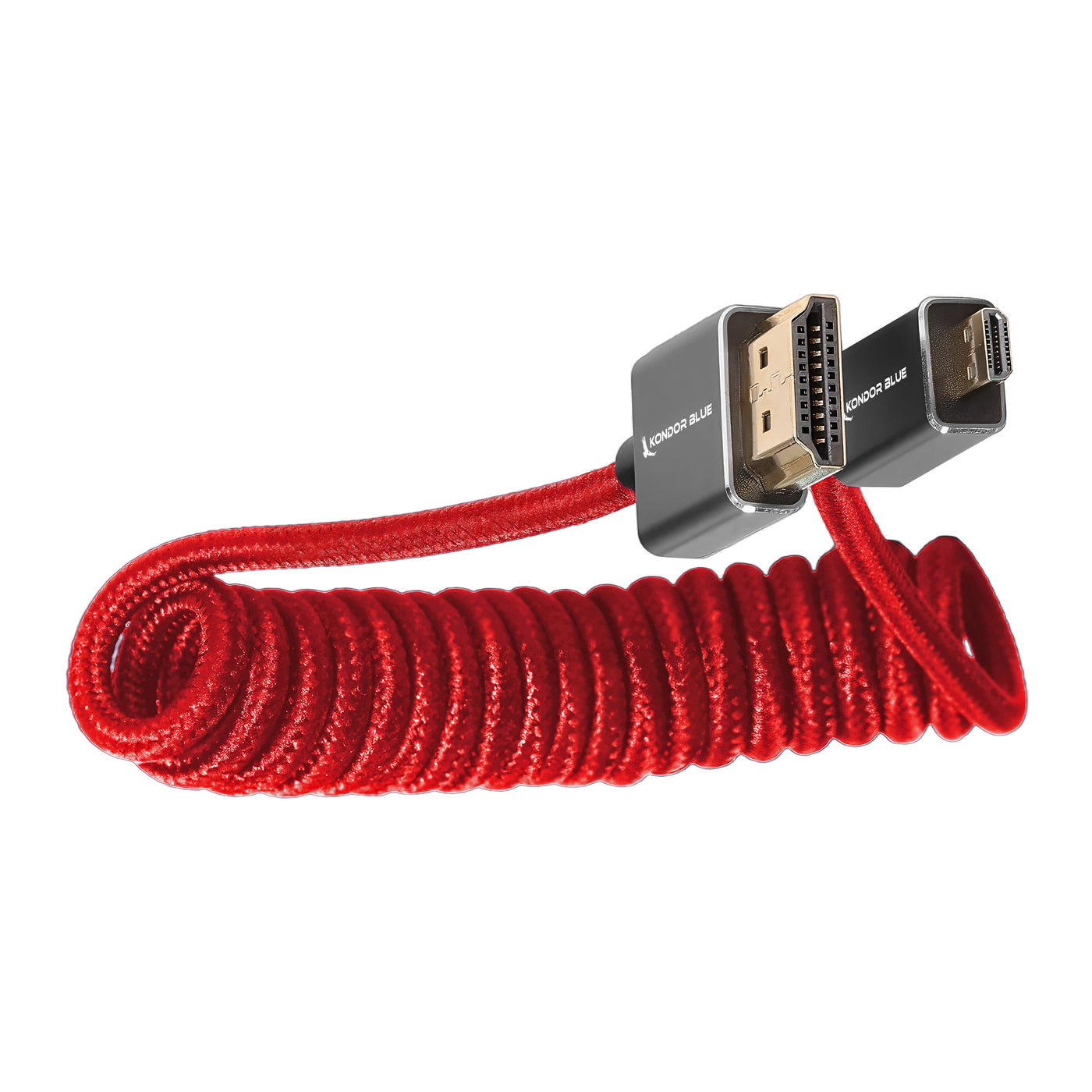 Micro-HDMI to HDMI Cable - 12"-24" Braided Coile